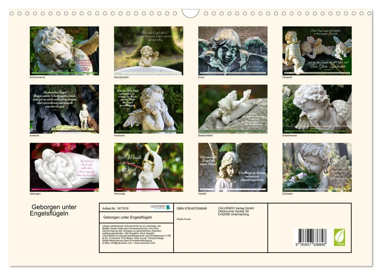 Bild: 9783457636848 | Geborgen unter Engelsflügeln (Wandkalender 2026 DIN A3 quer),...