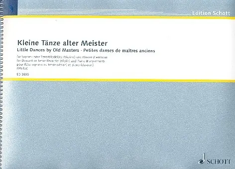 Cover: 9790001046848 | Kleine Tanze Alter Meister Bfl/P | Buch | Schott Music