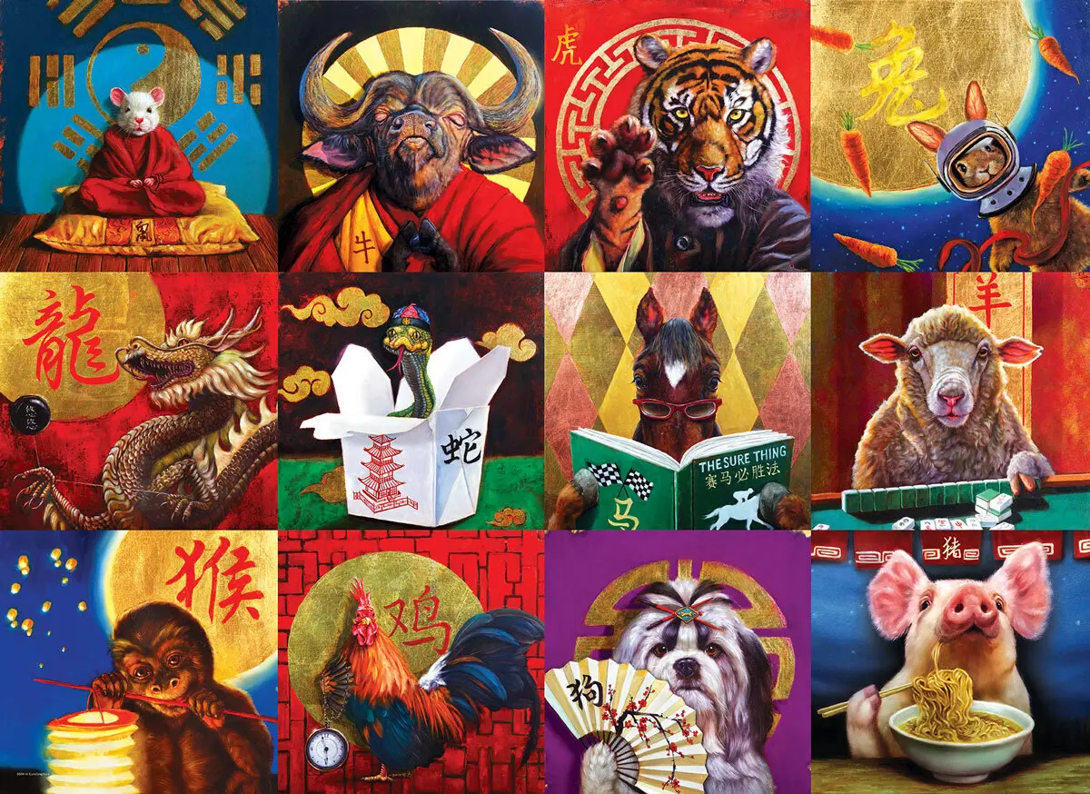 Bild: 628136656948 | Chinese Calendar by Lucia Heffernan | Spiel | Polyglott | 2024