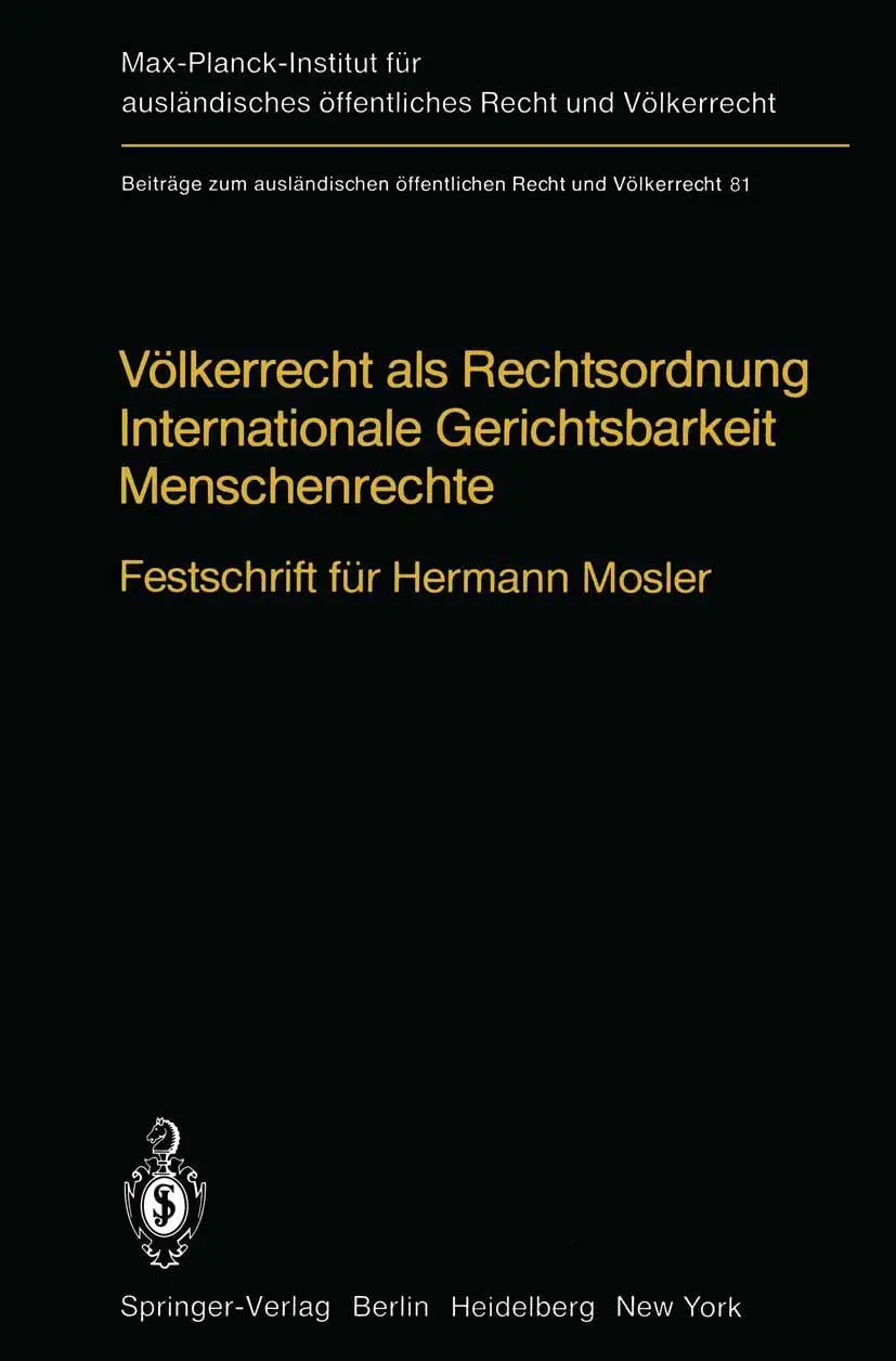 Cover: 9783642686948 | Völkerrecht als Rechtsordnung Internationale Gerichtsbarkeit...