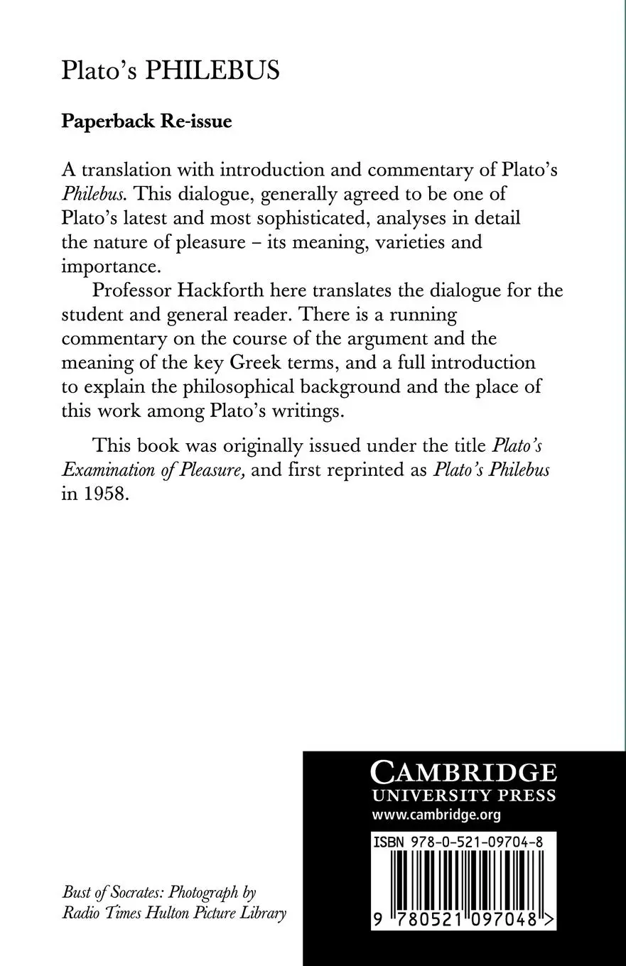 Rückseite: 9780521097048 | Plato's Philebus | Plato | Taschenbuch | Englisch | 2010