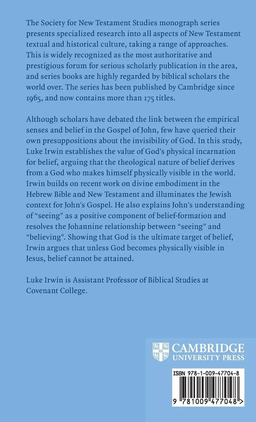 Rückseite: 9781009477048 | Jesus and the Visibility of God | Luke Irwin | Buch | Englisch | 2024