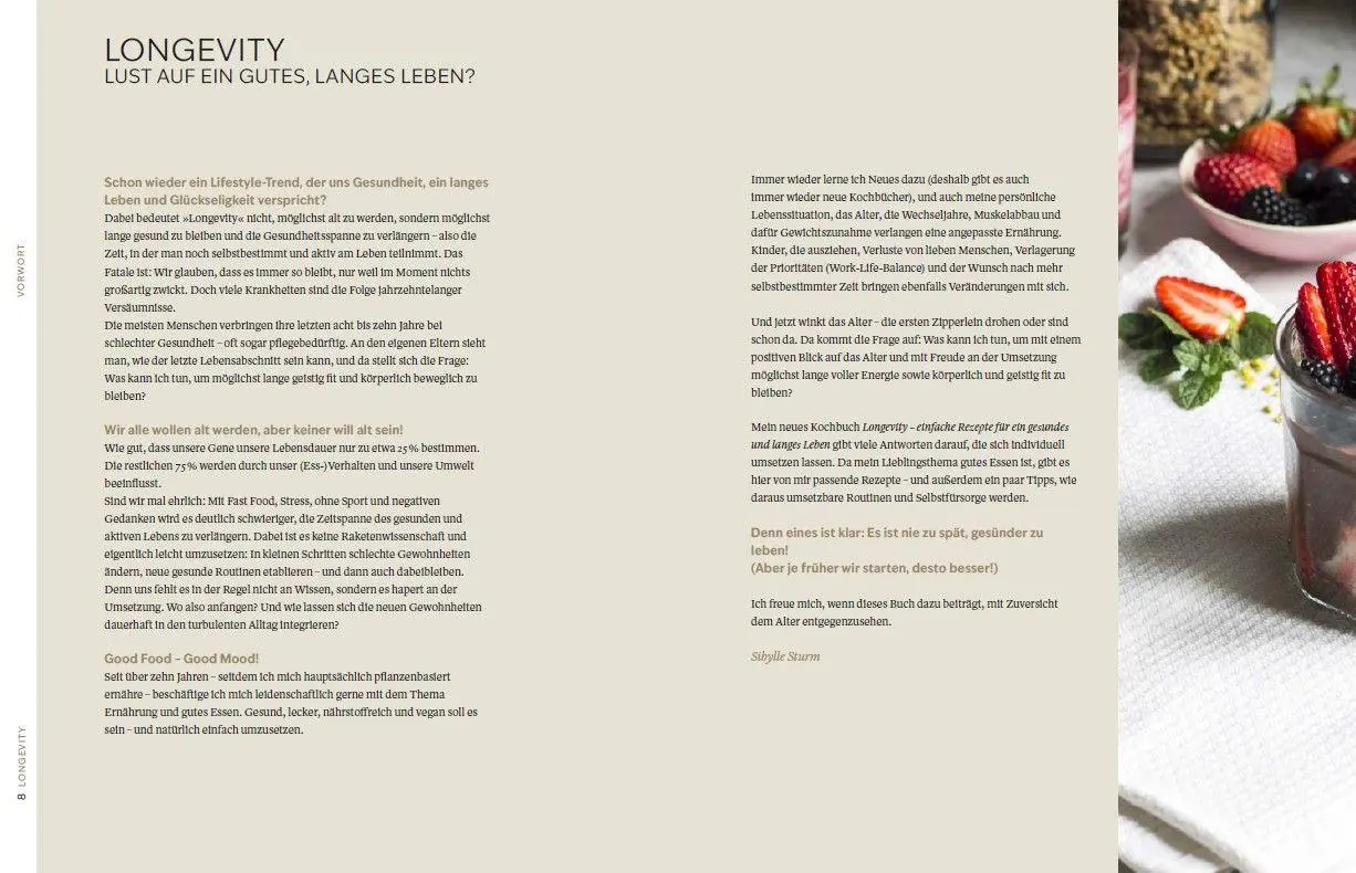 Bild: 9783747207048 | Longevity | Einfache Rezepte für ein gesundes und langes Leben | Sturm
