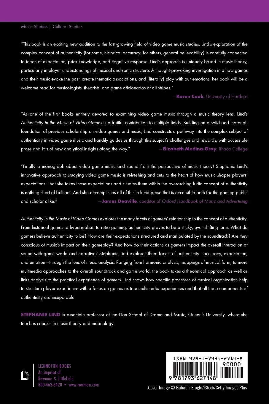 Rückseite: 9781793627148 | Authenticity in the Music of Video Games | Stephanie Lind | Buch