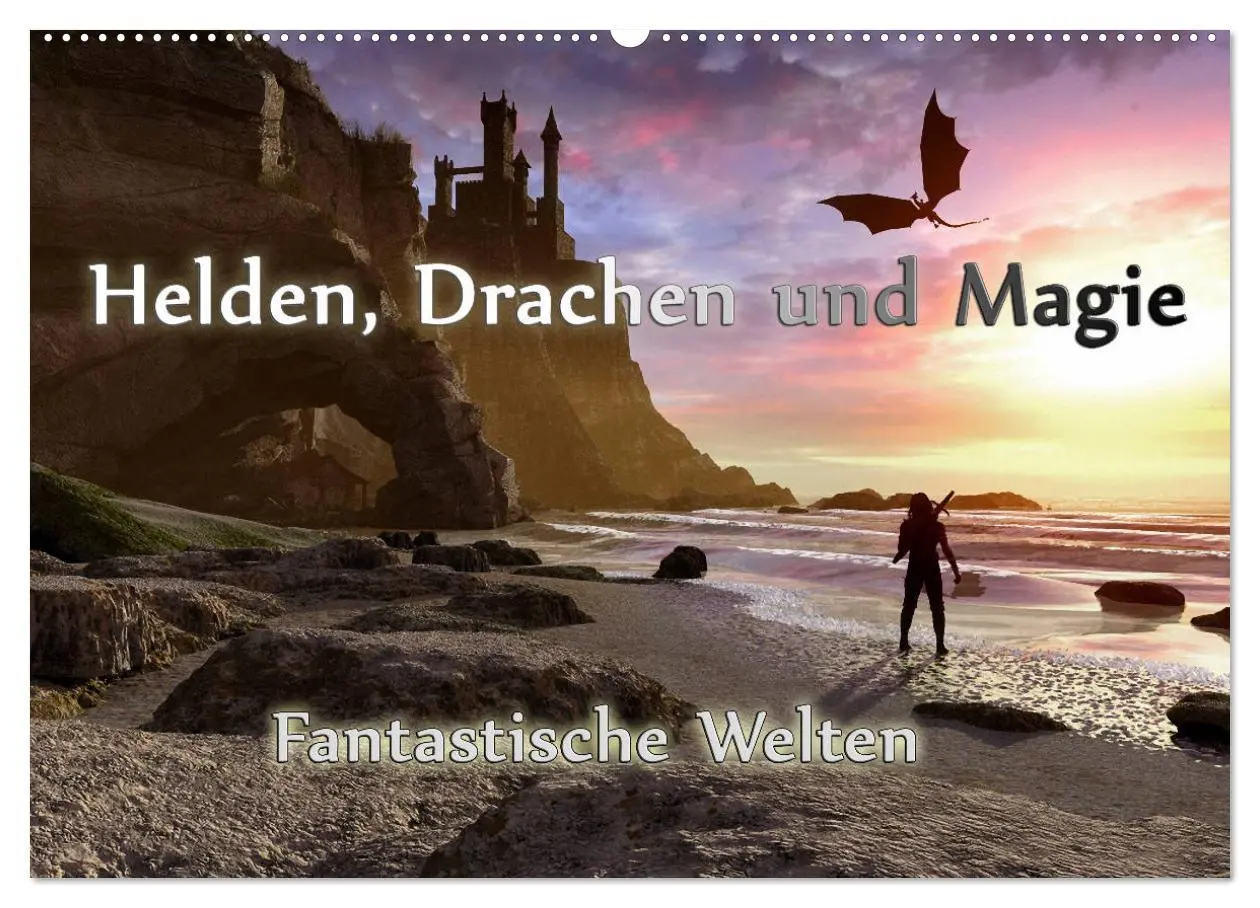 Cover: 9783457817148 | Helden, Drachen und Magie (Wandkalender 2026 DIN A2 quer), CALVENDO...