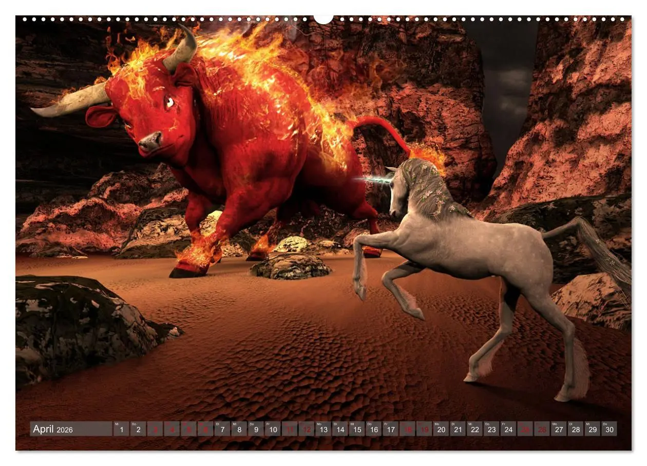 Bild: 9783457817148 | Helden, Drachen und Magie (Wandkalender 2026 DIN A2 quer), CALVENDO...