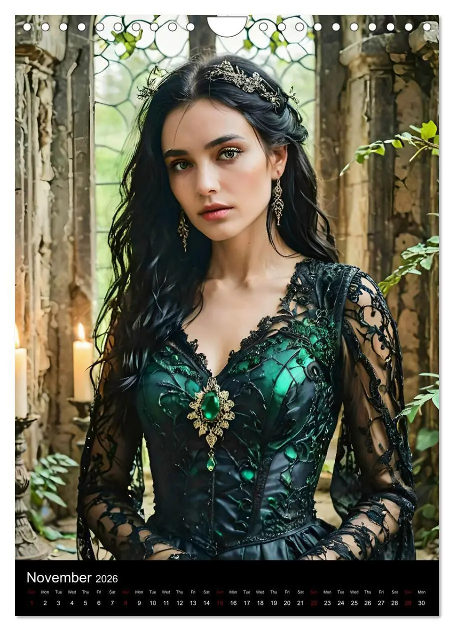 Bild: 9783516527148 | AI Gothic world - Mystical beauties of the night (Wall Calendar...