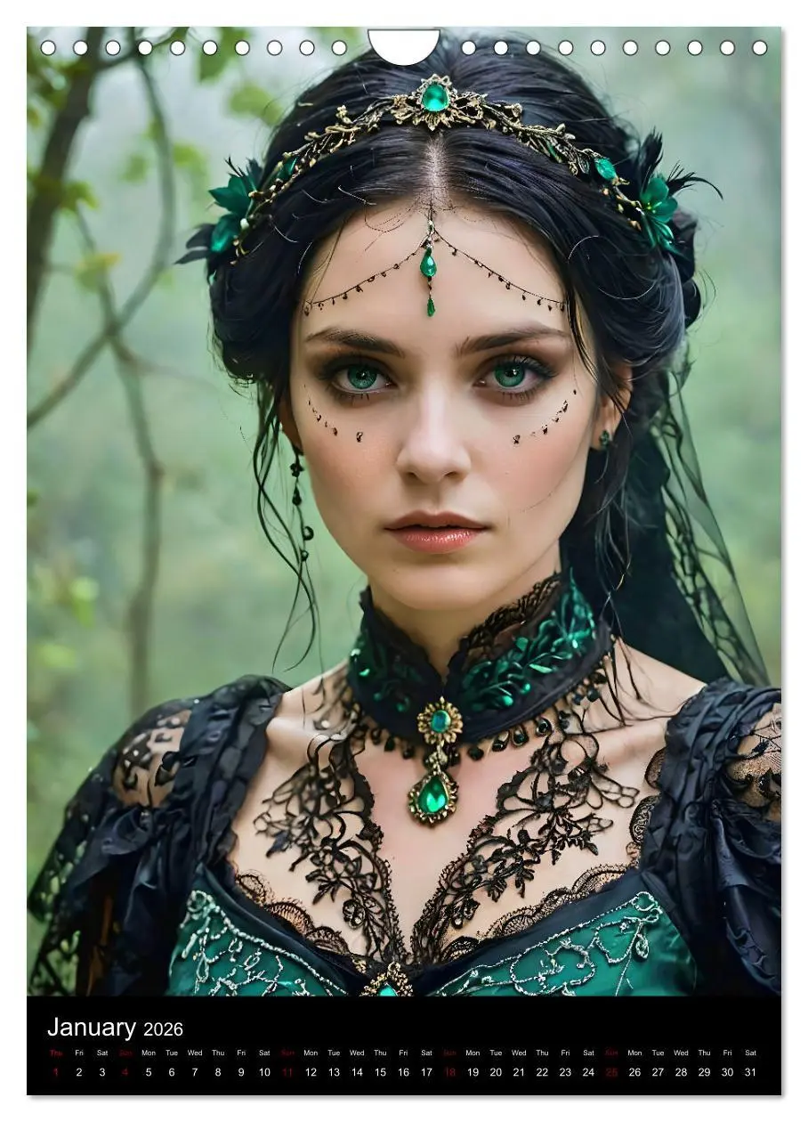 Bild: 9783516527148 | AI Gothic world - Mystical beauties of the night (Wall Calendar...