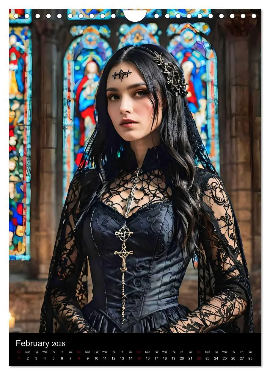 Bild: 9783516527148 | AI Gothic world - Mystical beauties of the night (Wall Calendar...
