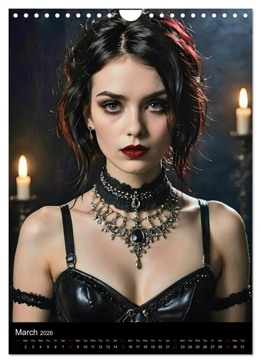 Bild: 9783516527148 | AI Gothic world - Mystical beauties of the night (Wall Calendar...