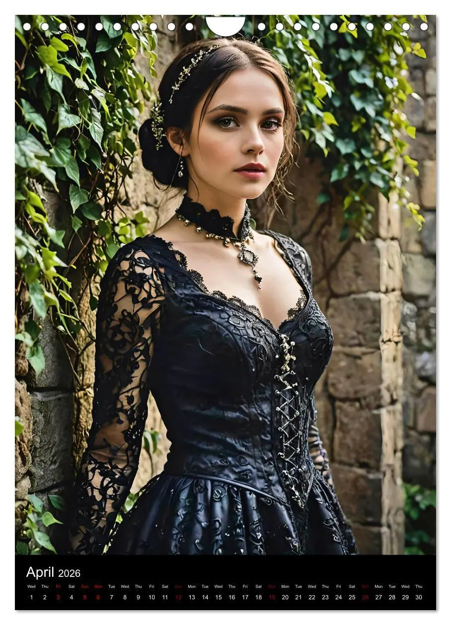 Bild: 9783516527148 | AI Gothic world - Mystical beauties of the night (Wall Calendar...