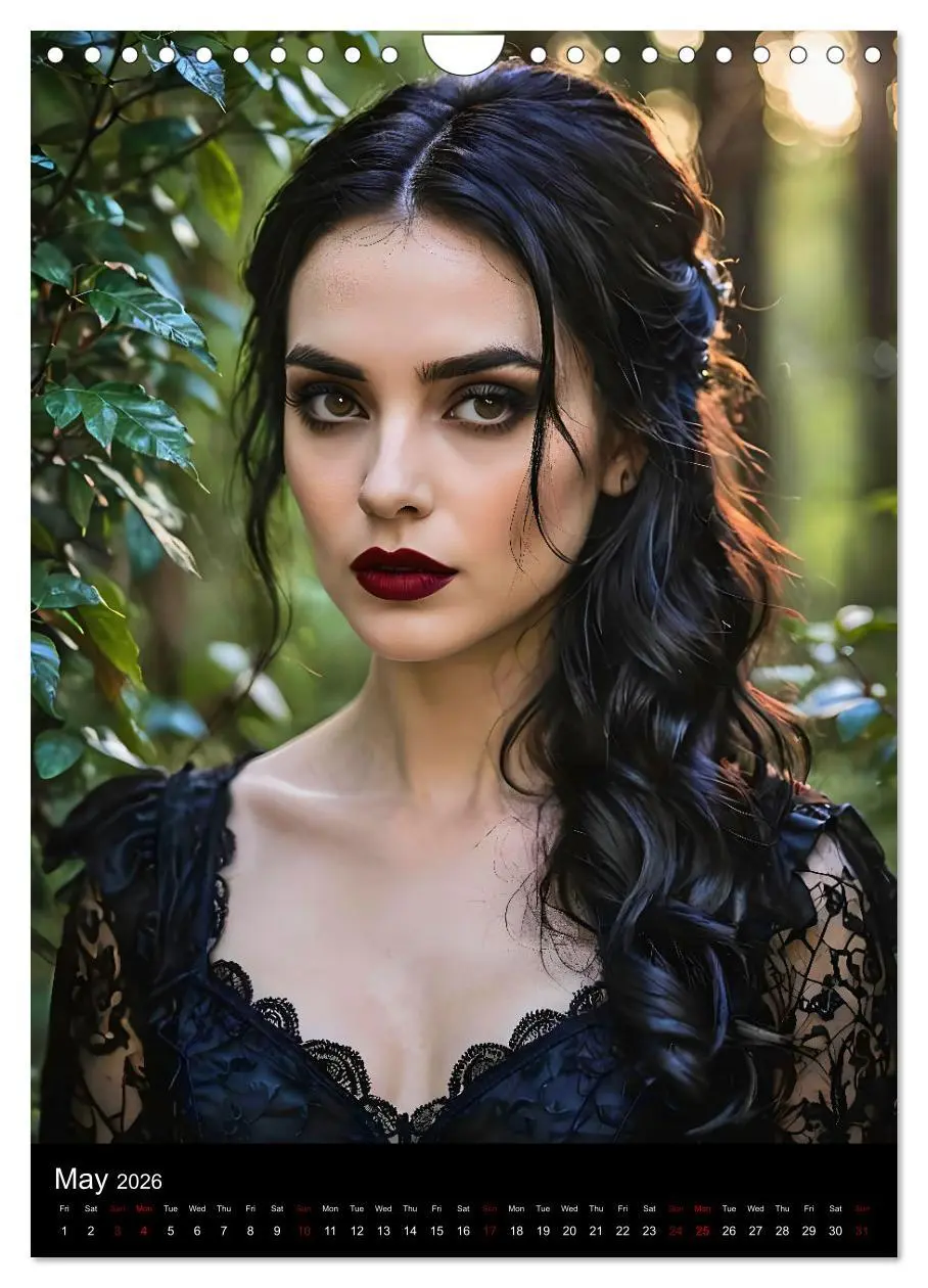 Bild: 9783516527148 | AI Gothic world - Mystical beauties of the night (Wall Calendar...