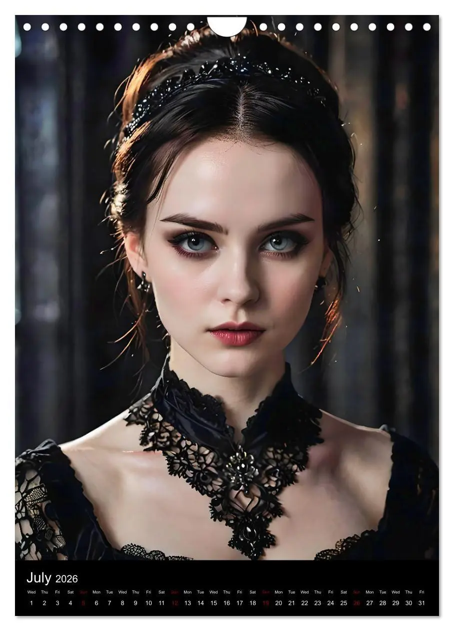 Bild: 9783516527148 | AI Gothic world - Mystical beauties of the night (Wall Calendar...