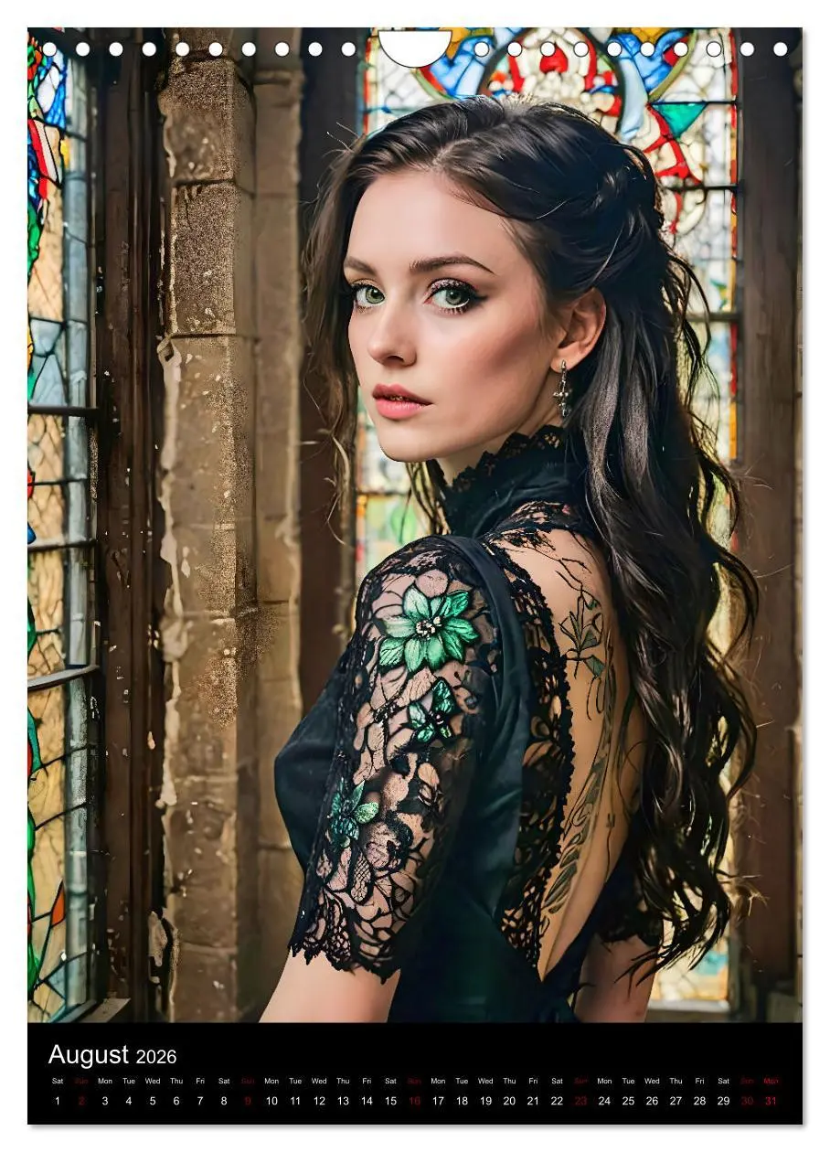 Bild: 9783516527148 | AI Gothic world - Mystical beauties of the night (Wall Calendar...