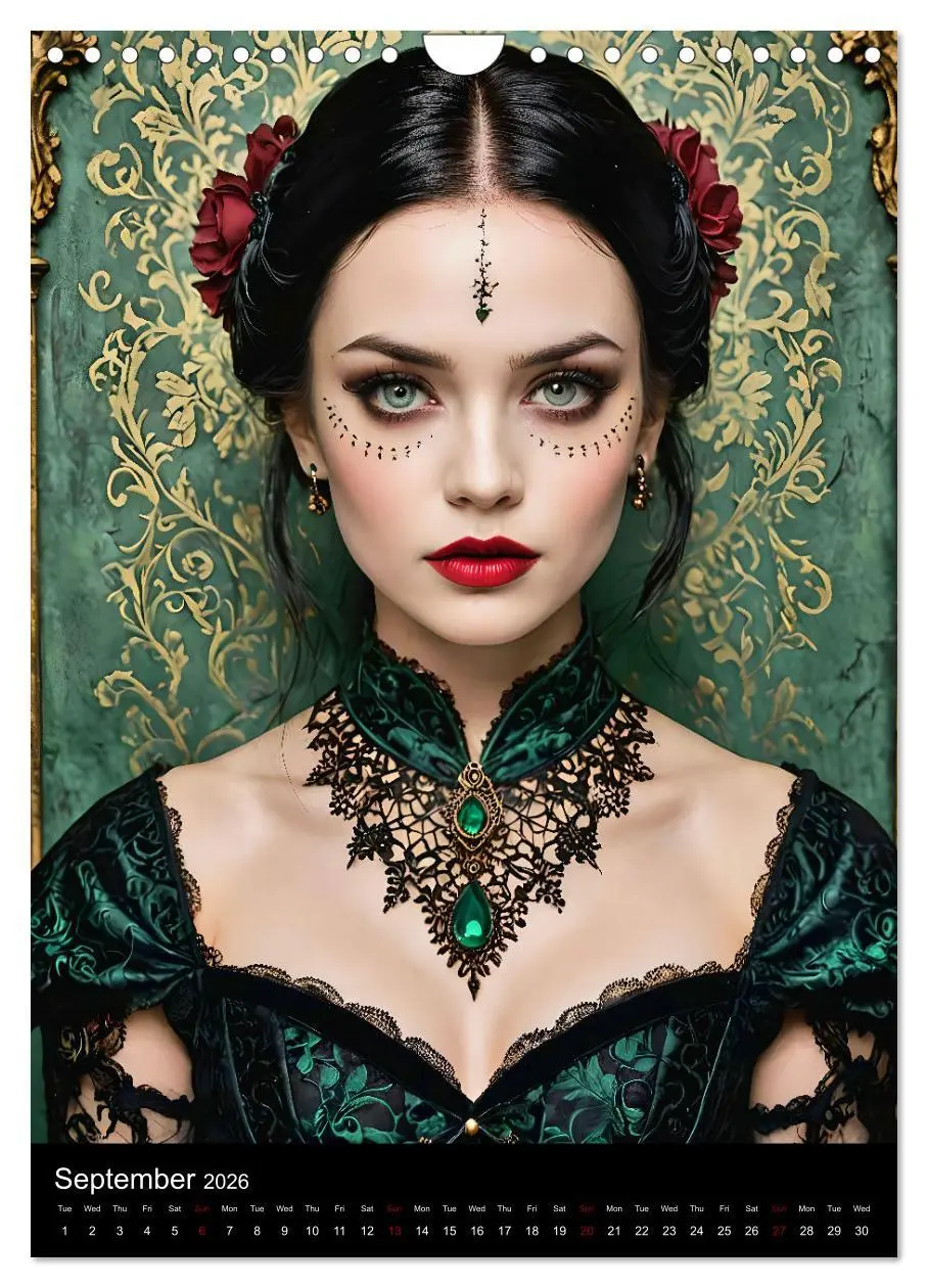 Bild: 9783516527148 | AI Gothic world - Mystical beauties of the night (Wall Calendar...