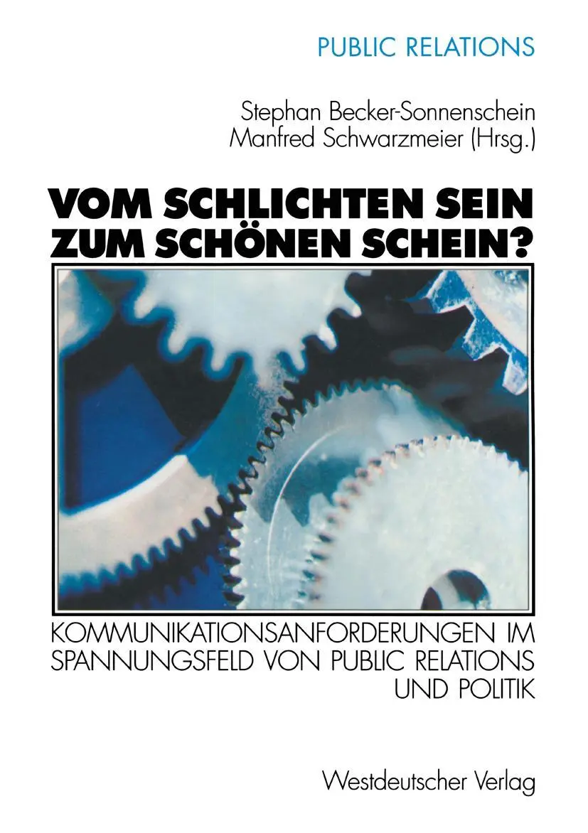 Cover: 9783531137148 | Vom schlichten Sein zum schönen Schein? | Becker-Sonnenschein (u. a.)