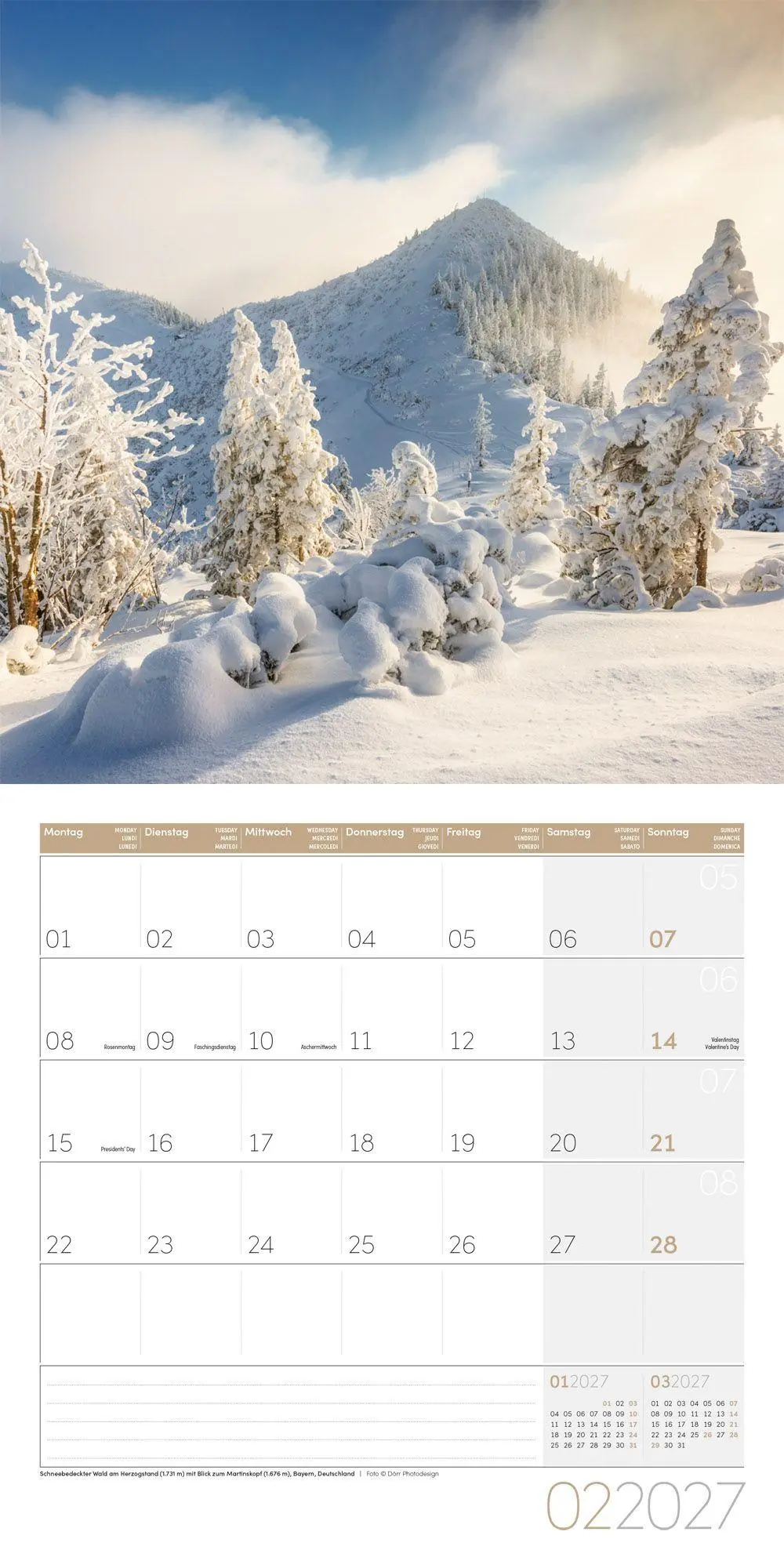 Bild: 9783838447148 | Alpen Kalender 2027 - 30x30 - Art12 | Ackermann Kunstverlag GmbH