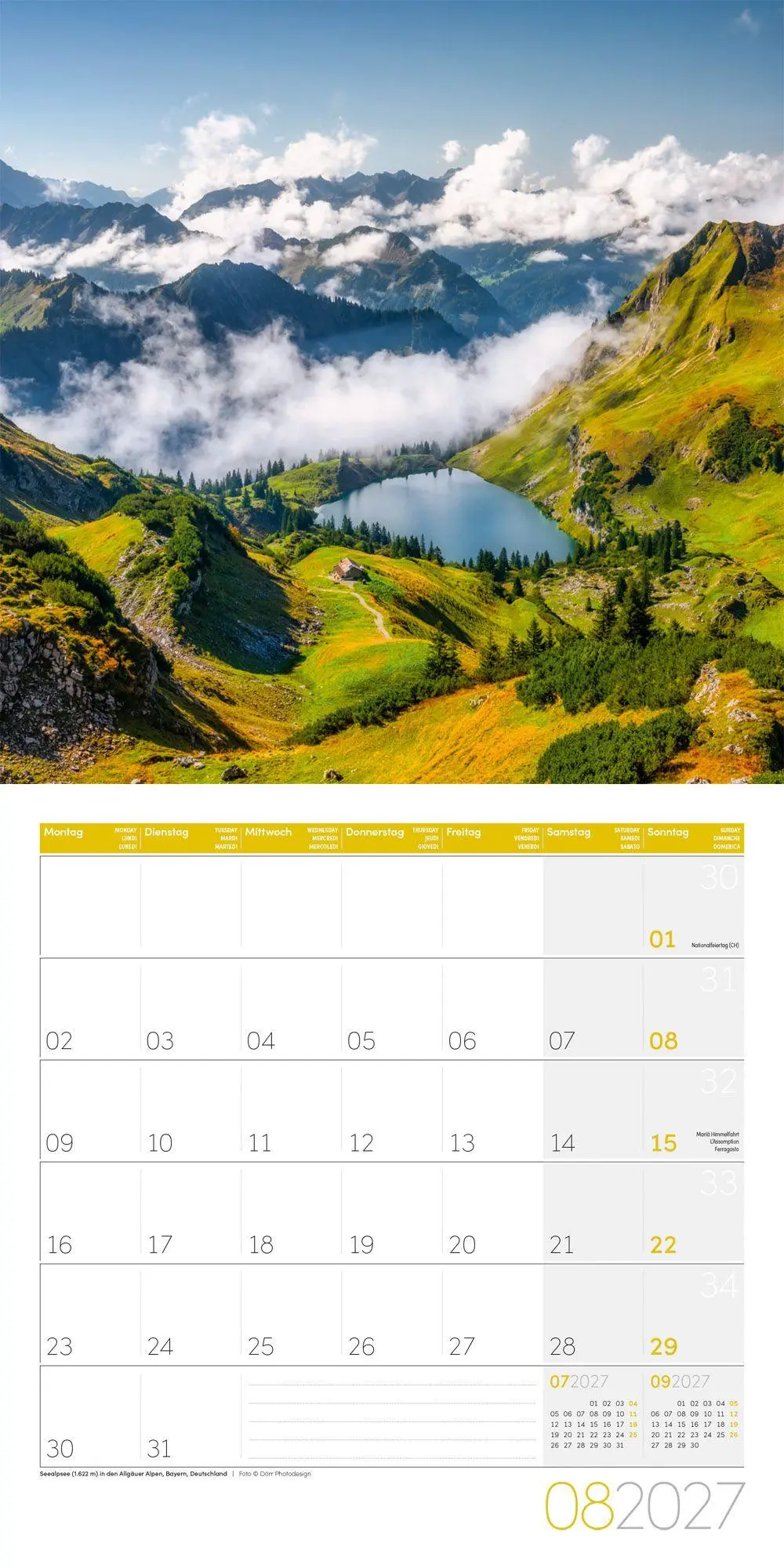 Bild: 9783838447148 | Alpen Kalender 2027 - 30x30 - Art12 | Ackermann Kunstverlag GmbH