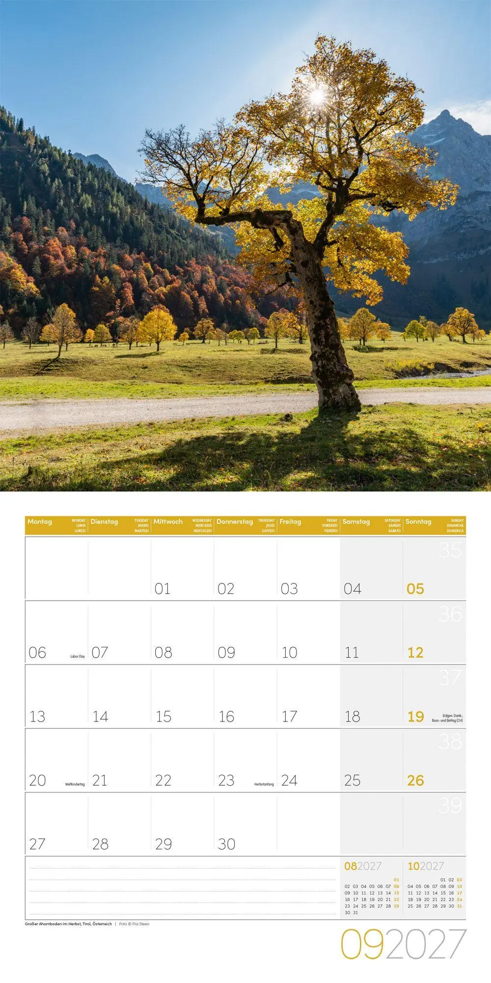 Bild: 9783838447148 | Alpen Kalender 2027 - 30x30 - Art12 | Ackermann Kunstverlag GmbH