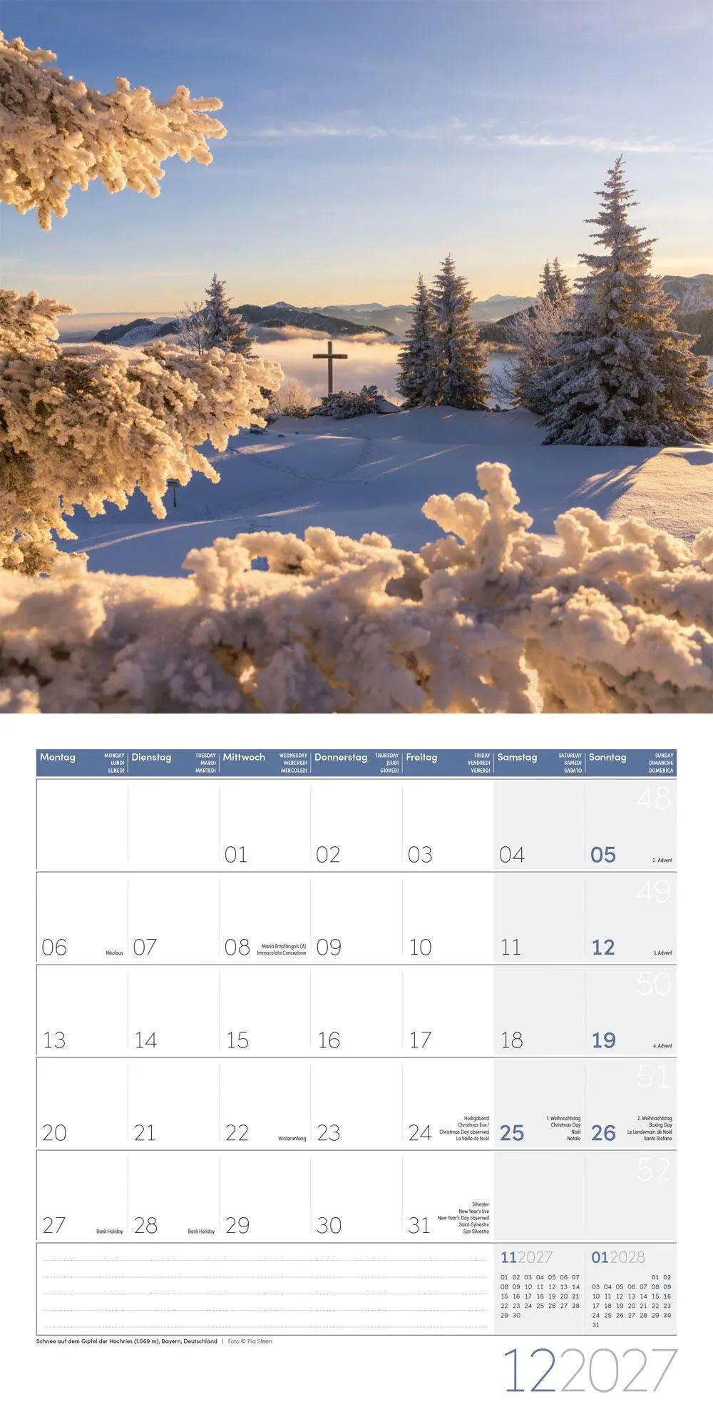 Bild: 9783838447148 | Alpen Kalender 2027 - 30x30 - Art12 | Ackermann Kunstverlag GmbH