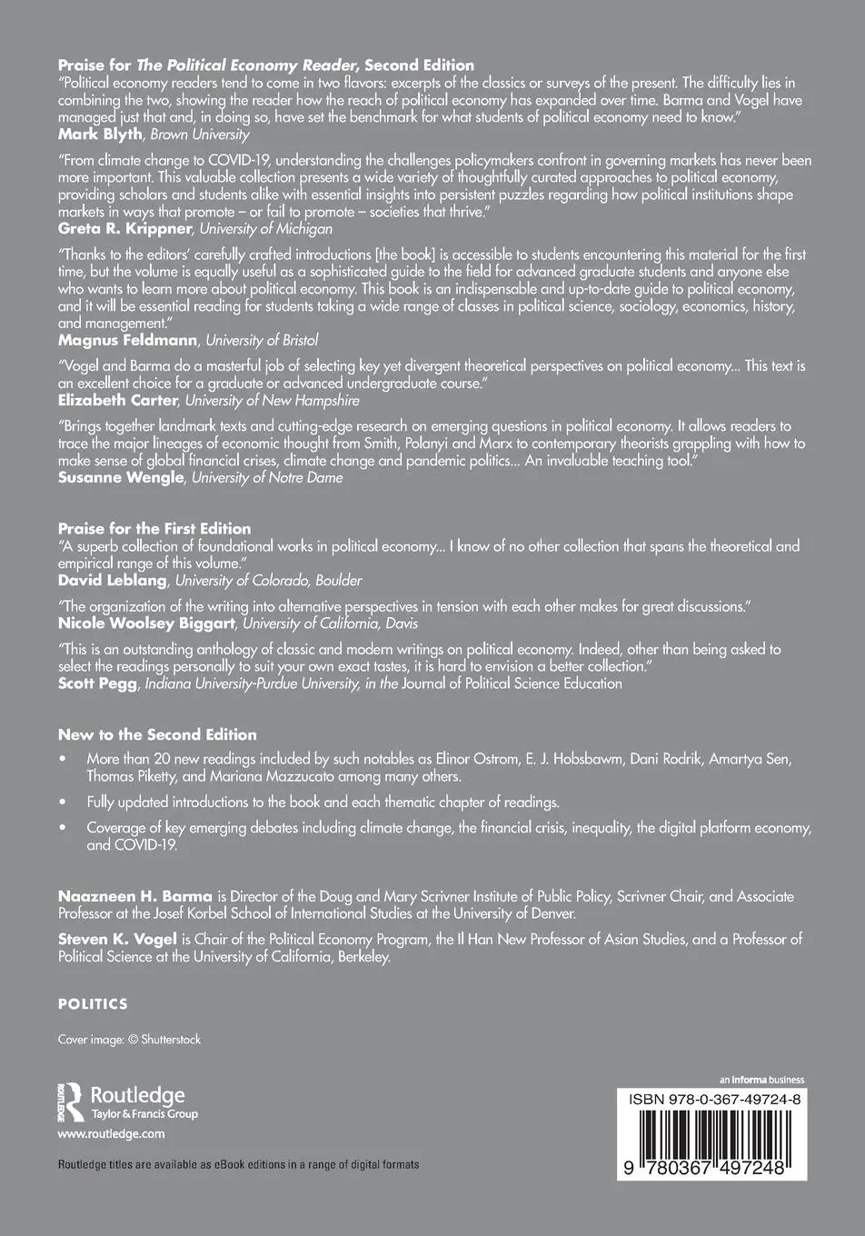 Rückseite: 9780367497248 | The Political Economy Reader | Naazneen H. Barma (u. a.) | Taschenbuch