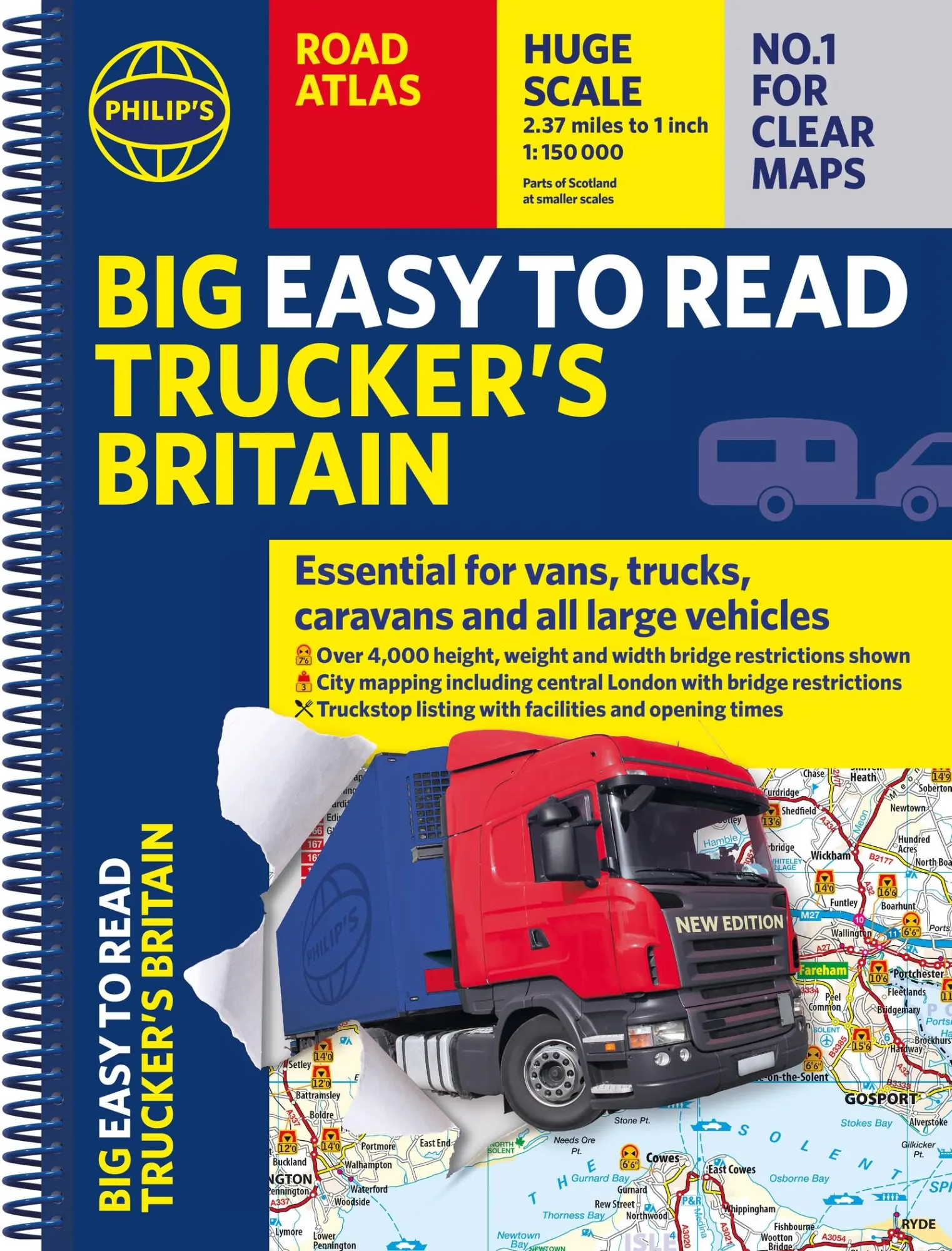 Cover: 9781849077248 | Philip's Big Easy to Read Trucker's Road Atlas Britain | Philip'S Maps