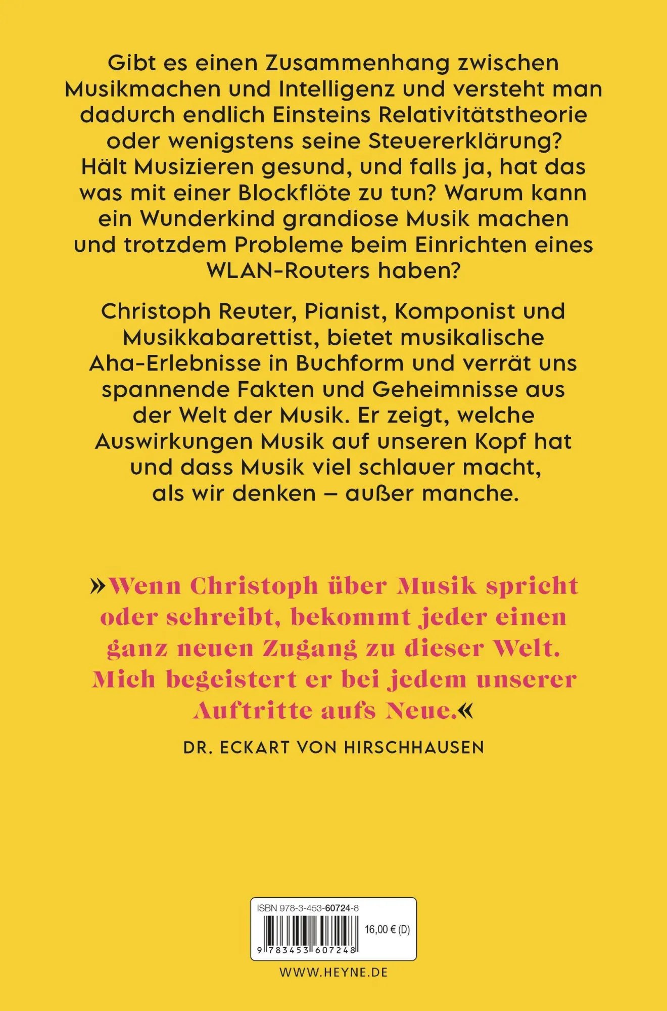 Bild: 9783453607248 | Musik macht schlau - außer manche | Christoph Reuter | Taschenbuch
