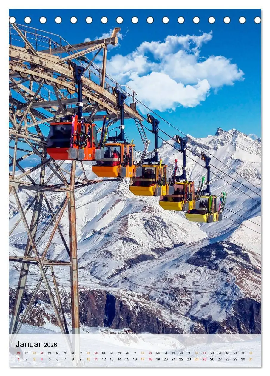 Bild: 9783516377248 | Nervenkitzel Seilbahn (Tischkalender 2026 DIN A5 hoch), CALVENDO...