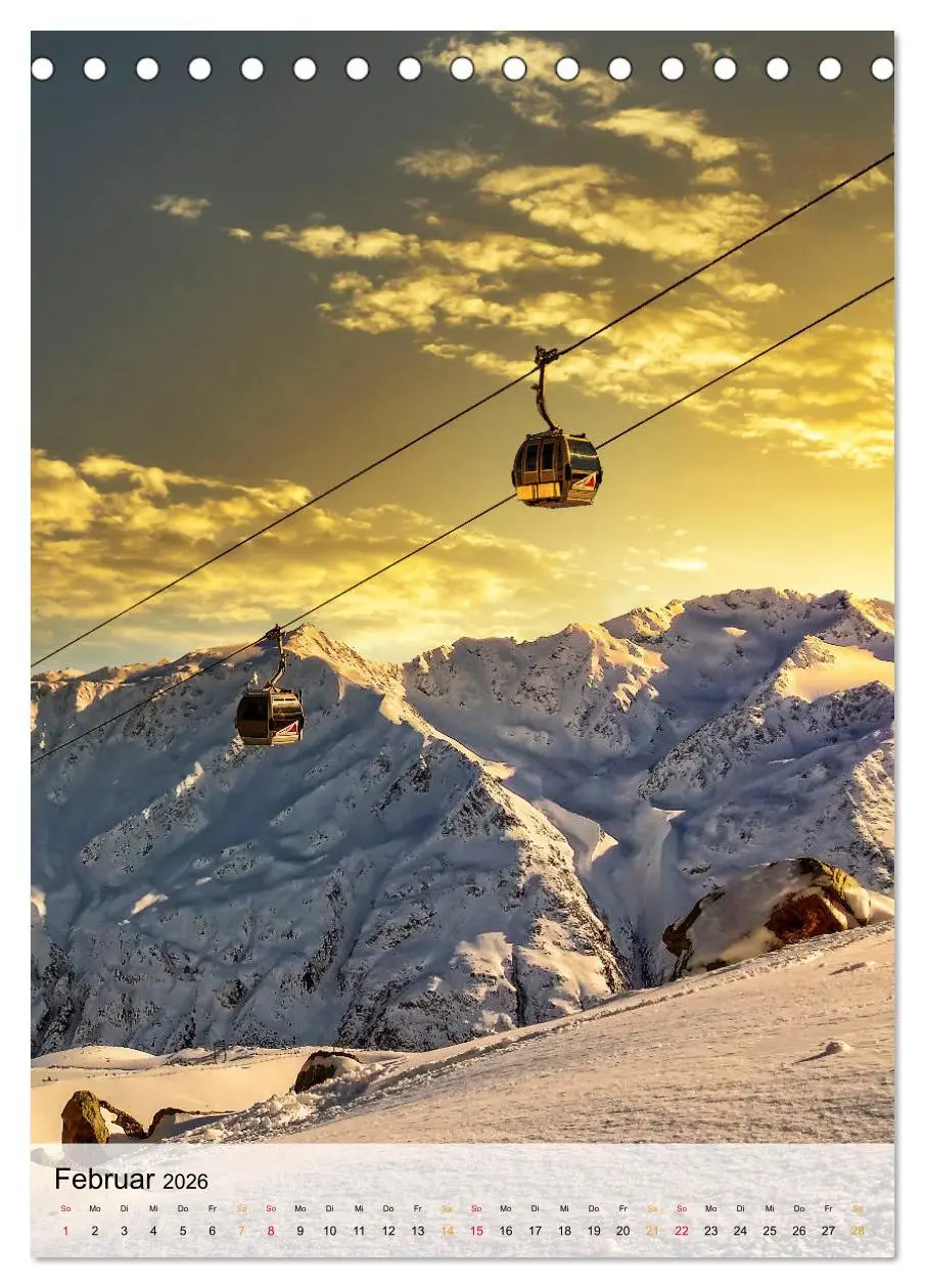 Bild: 9783516377248 | Nervenkitzel Seilbahn (Tischkalender 2026 DIN A5 hoch), CALVENDO...