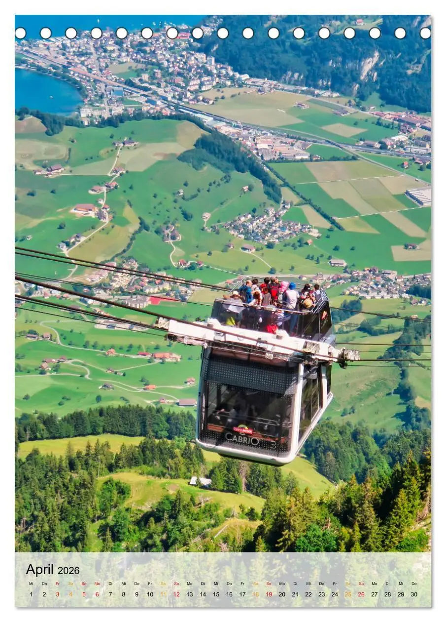 Bild: 9783516377248 | Nervenkitzel Seilbahn (Tischkalender 2026 DIN A5 hoch), CALVENDO...