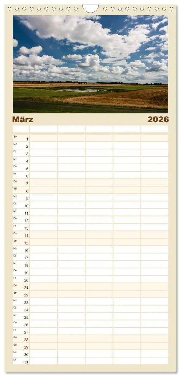 Bild: 9783516517248 | Familienplaner 2026 - Ostfriesland - Tour mit 5 Spalten...