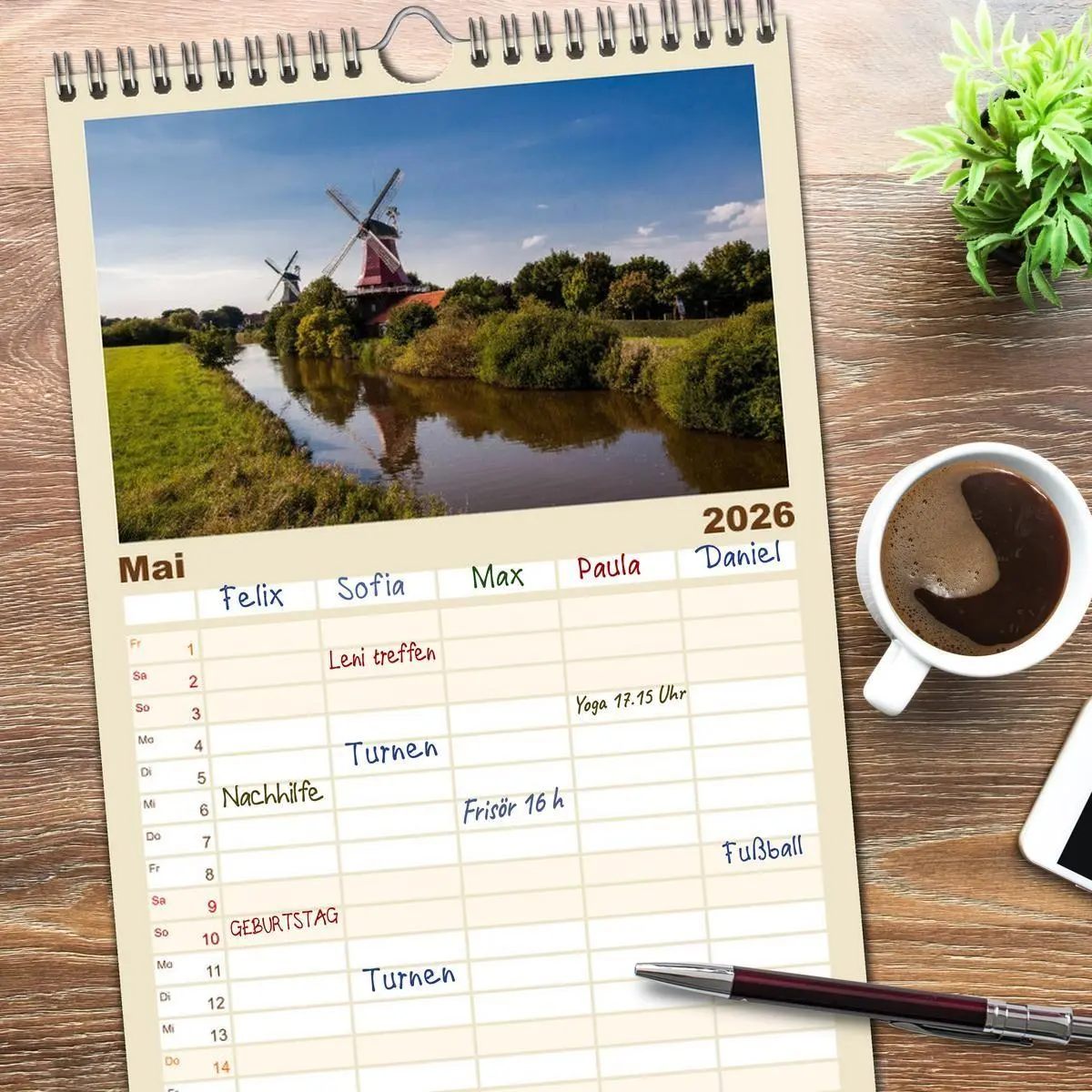Bild: 9783516517248 | Familienplaner 2026 - Ostfriesland - Tour mit 5 Spalten...