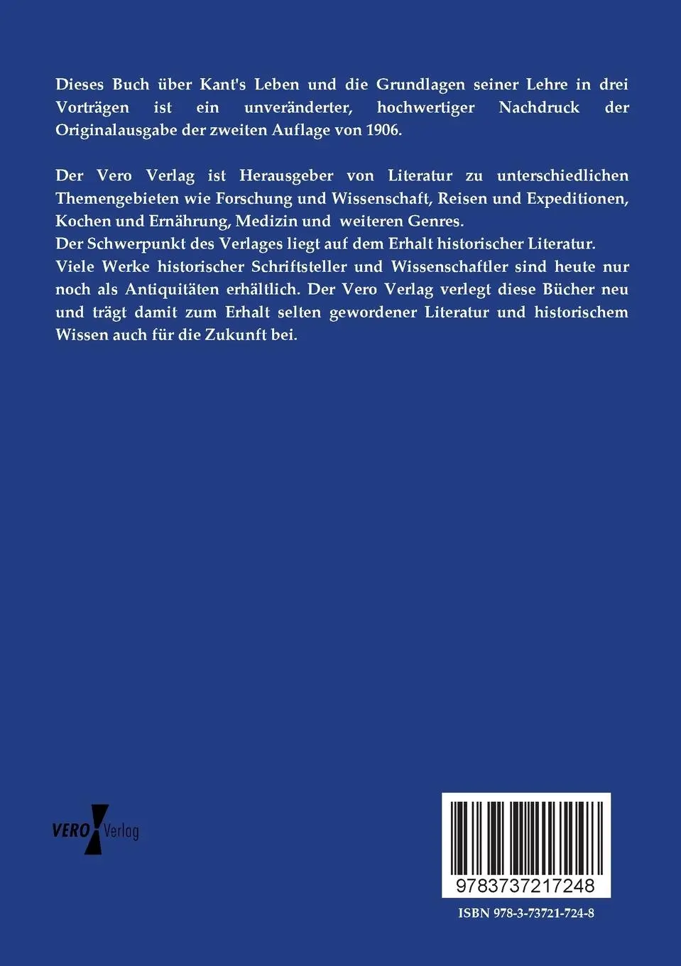 Rückseite: 9783737217248 | Kant´s Leben und die Grundlagen seiner Lehre | Kuno Fischer | Buch