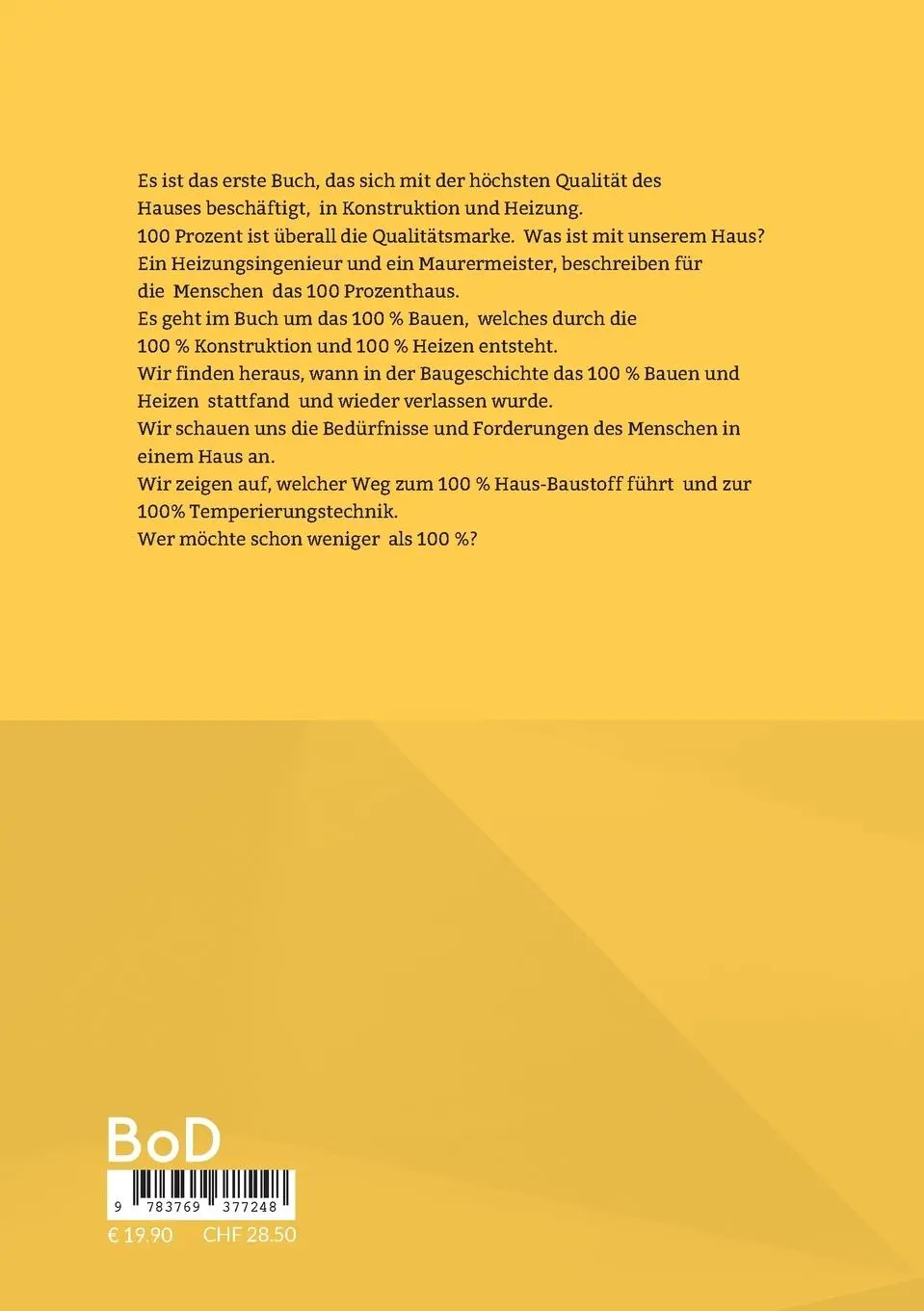 Rückseite: 9783769377248 | 100 Prozent Haus | Das Billionen Projekt | Christoph Jaskulski (u. a.)