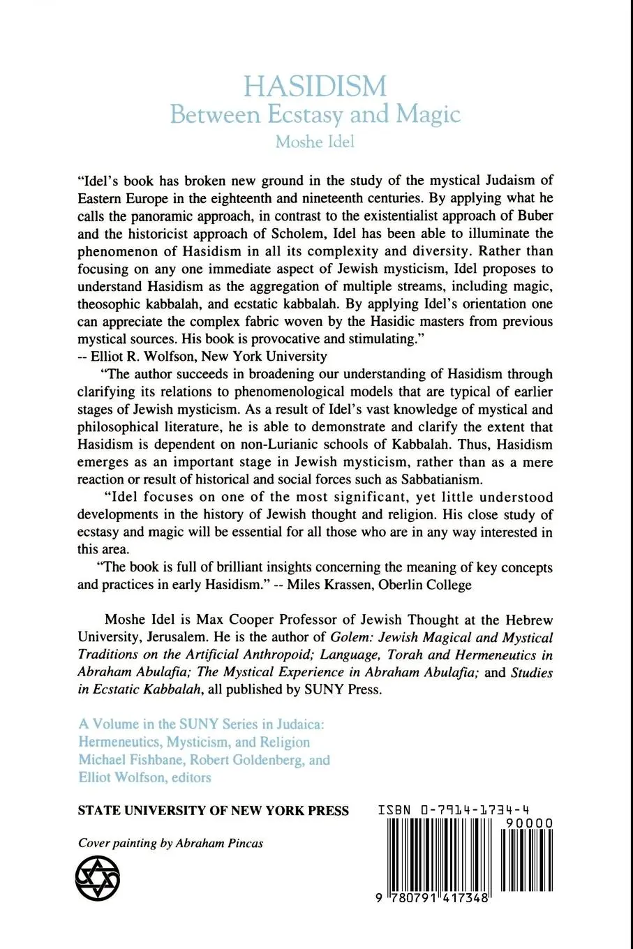 Rückseite: 9780791417348 | Hasidism | Between Ecstasy and Magic | Moshe Idel | Taschenbuch | 1995