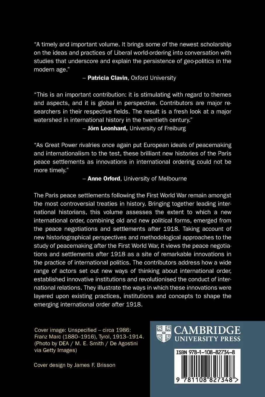 Rückseite: 9781108827348 | Peacemaking and International Order after the First World War | Buch