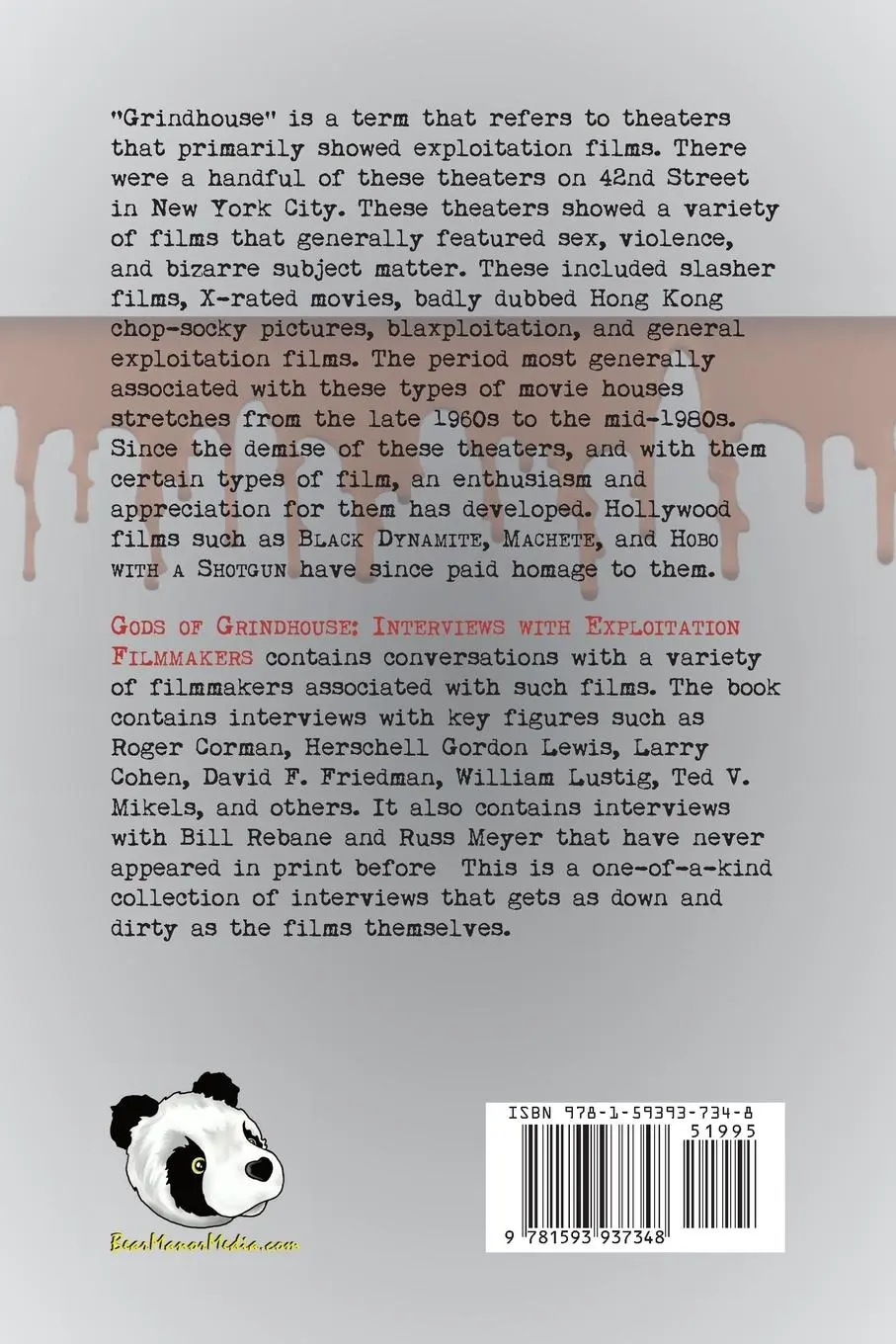 Rückseite: 9781593937348 | Gods of Grindhouse | Interviews with Exploitation Filmmakers | Rausch