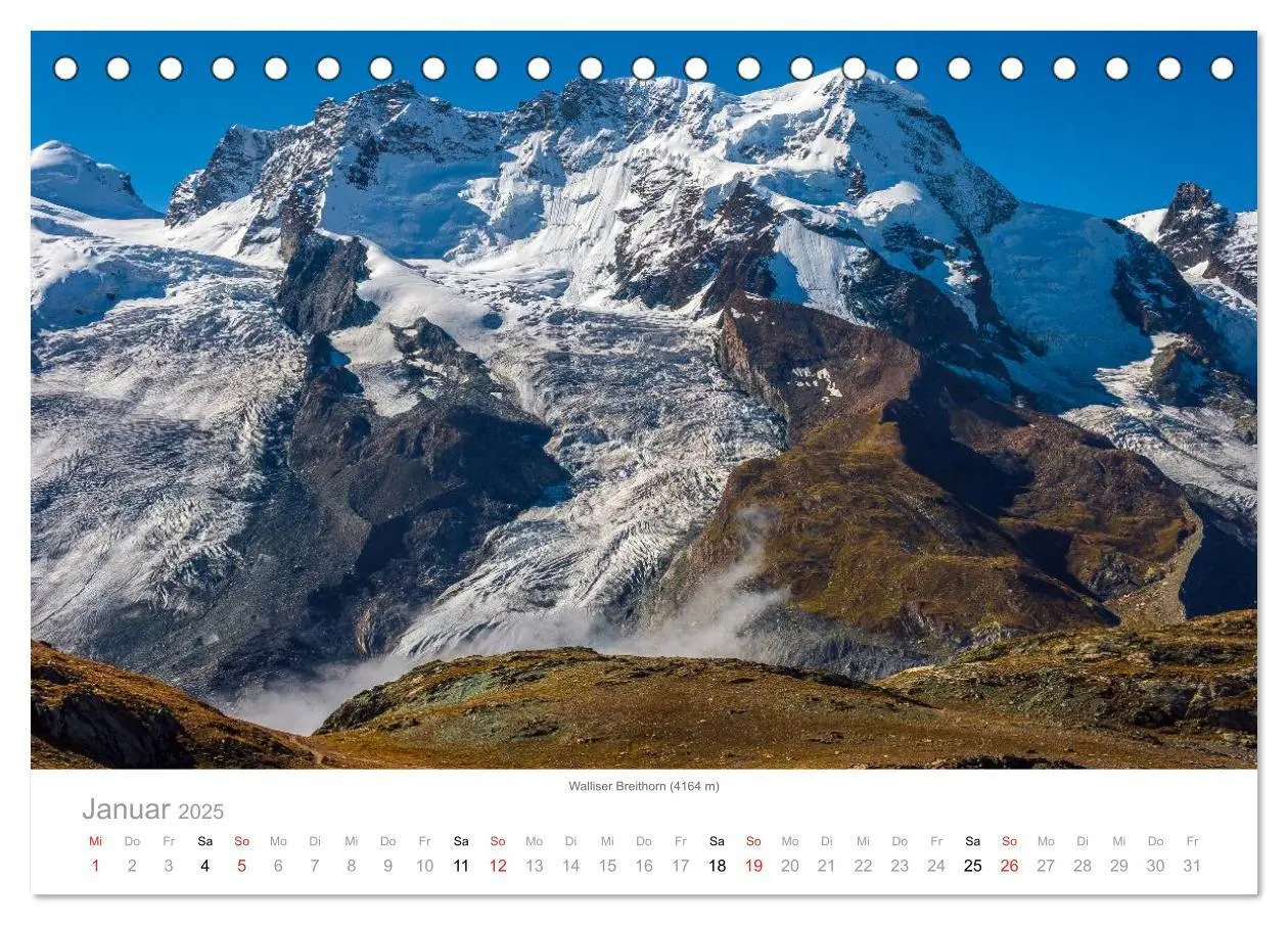 Bild: 9783435497348 | Walliser Alpen - Europas »kleiner« Himalaya (Tischkalender 2025 DIN...