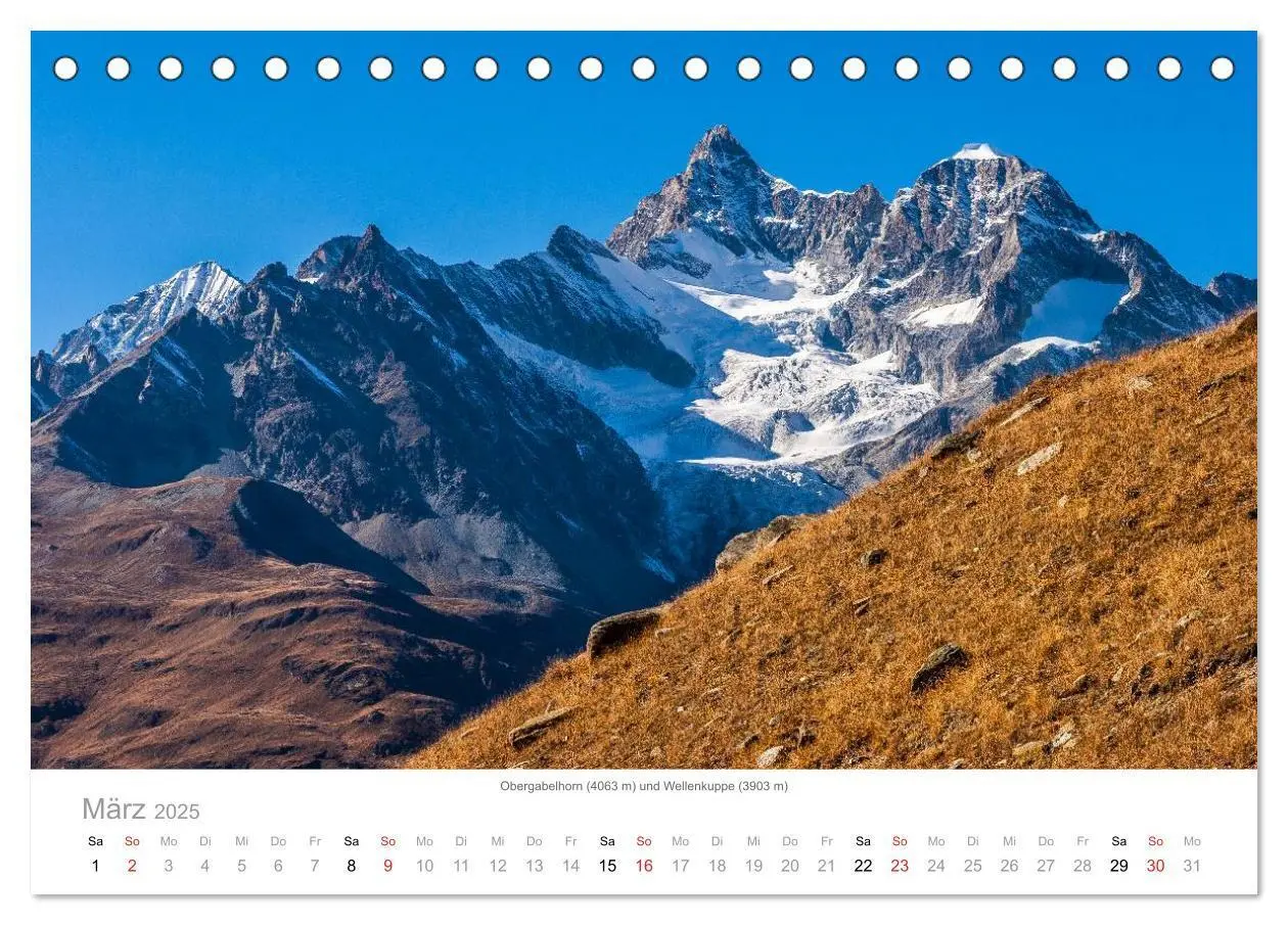 Bild: 9783435497348 | Walliser Alpen - Europas »kleiner« Himalaya (Tischkalender 2025 DIN...