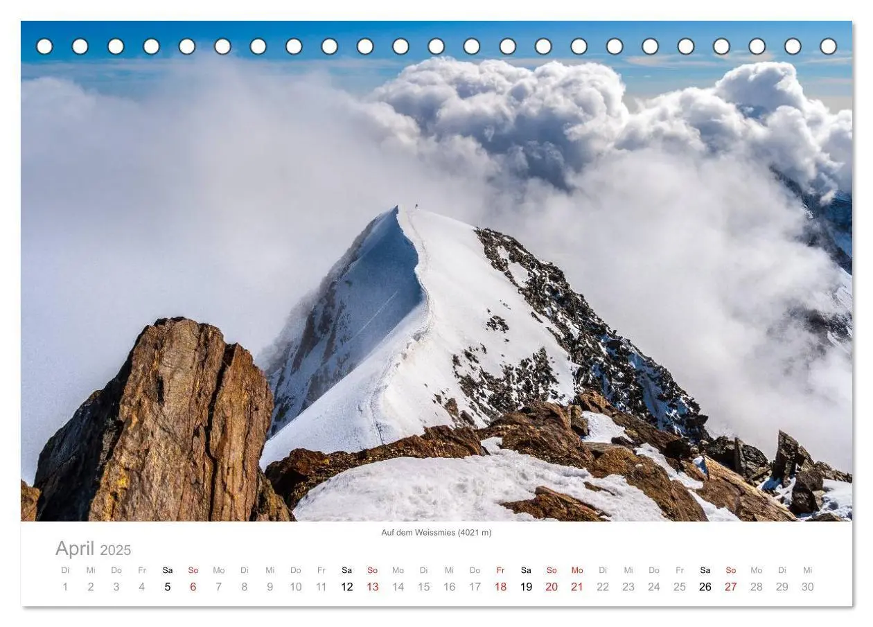 Bild: 9783435497348 | Walliser Alpen - Europas »kleiner« Himalaya (Tischkalender 2025 DIN...