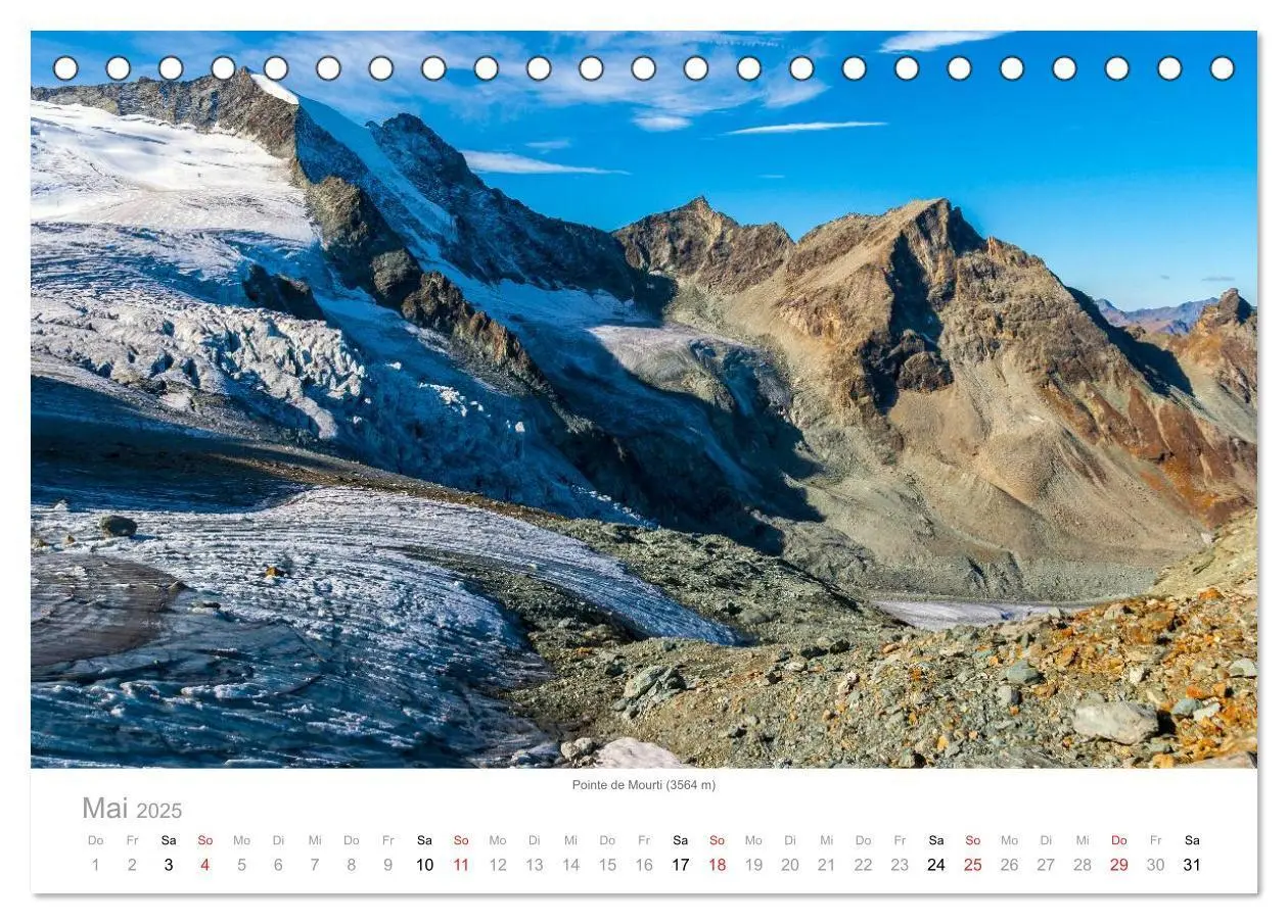 Bild: 9783435497348 | Walliser Alpen - Europas »kleiner« Himalaya (Tischkalender 2025 DIN...