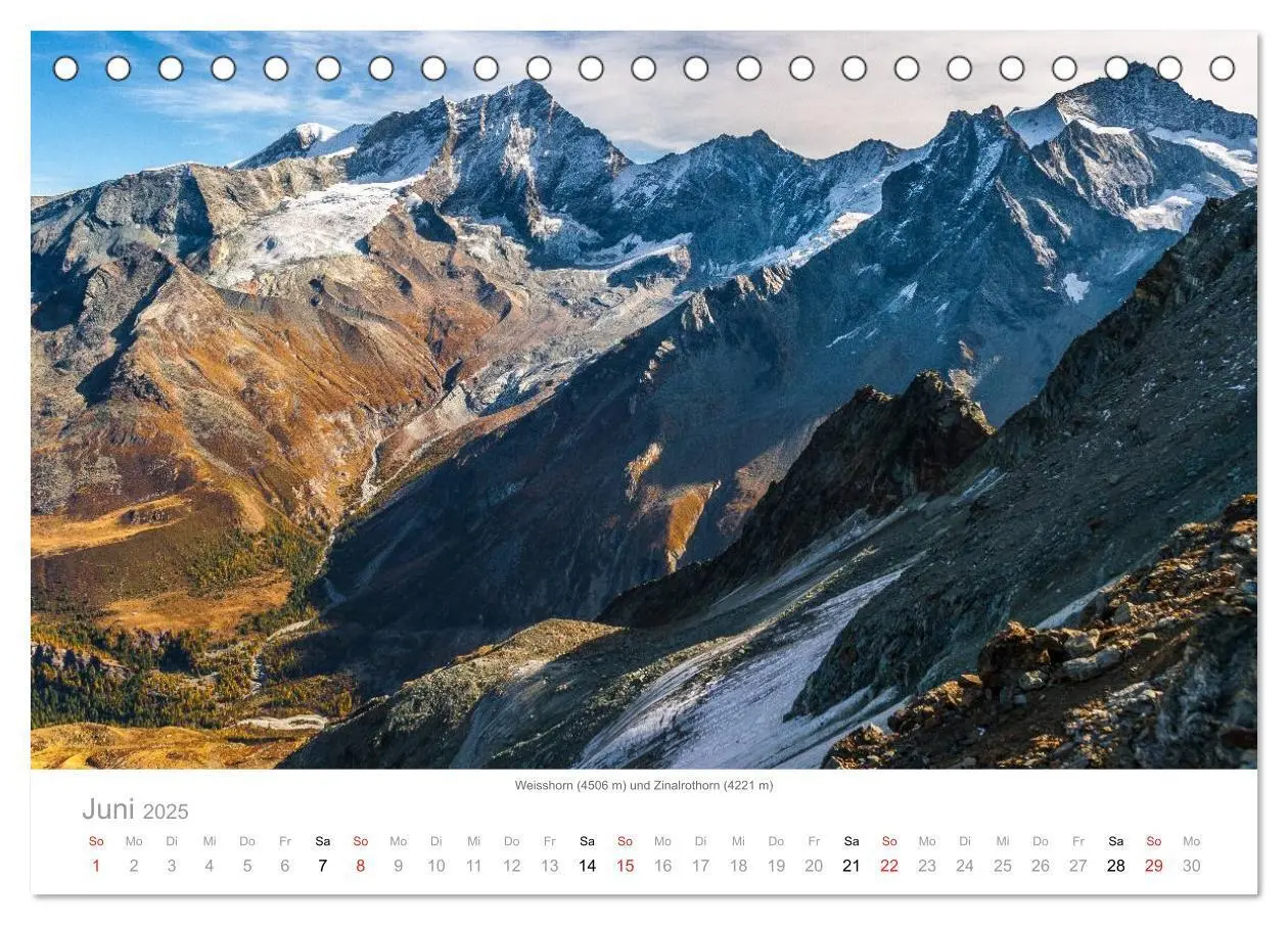Bild: 9783435497348 | Walliser Alpen - Europas »kleiner« Himalaya (Tischkalender 2025 DIN...