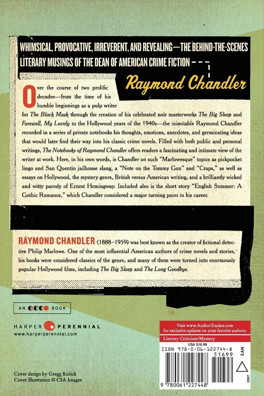Rückseite: 9780061227448 | Notebooks of Raymond Chandler, The | Raymond Chandler | Taschenbuch