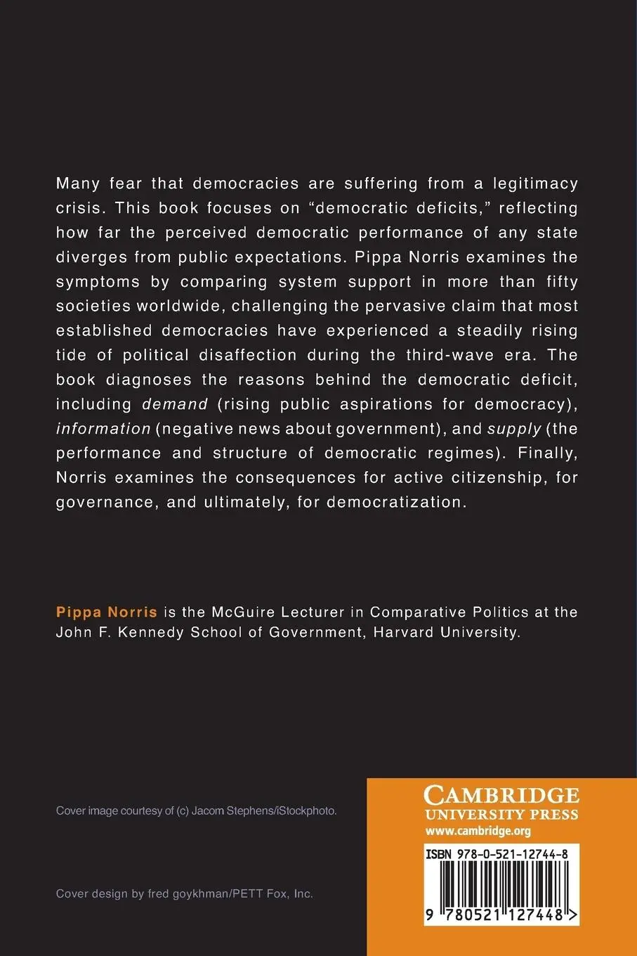 Rückseite: 9780521127448 | Democratic Deficit | Critical Citizens Revisited | Pippa Norris | Buch
