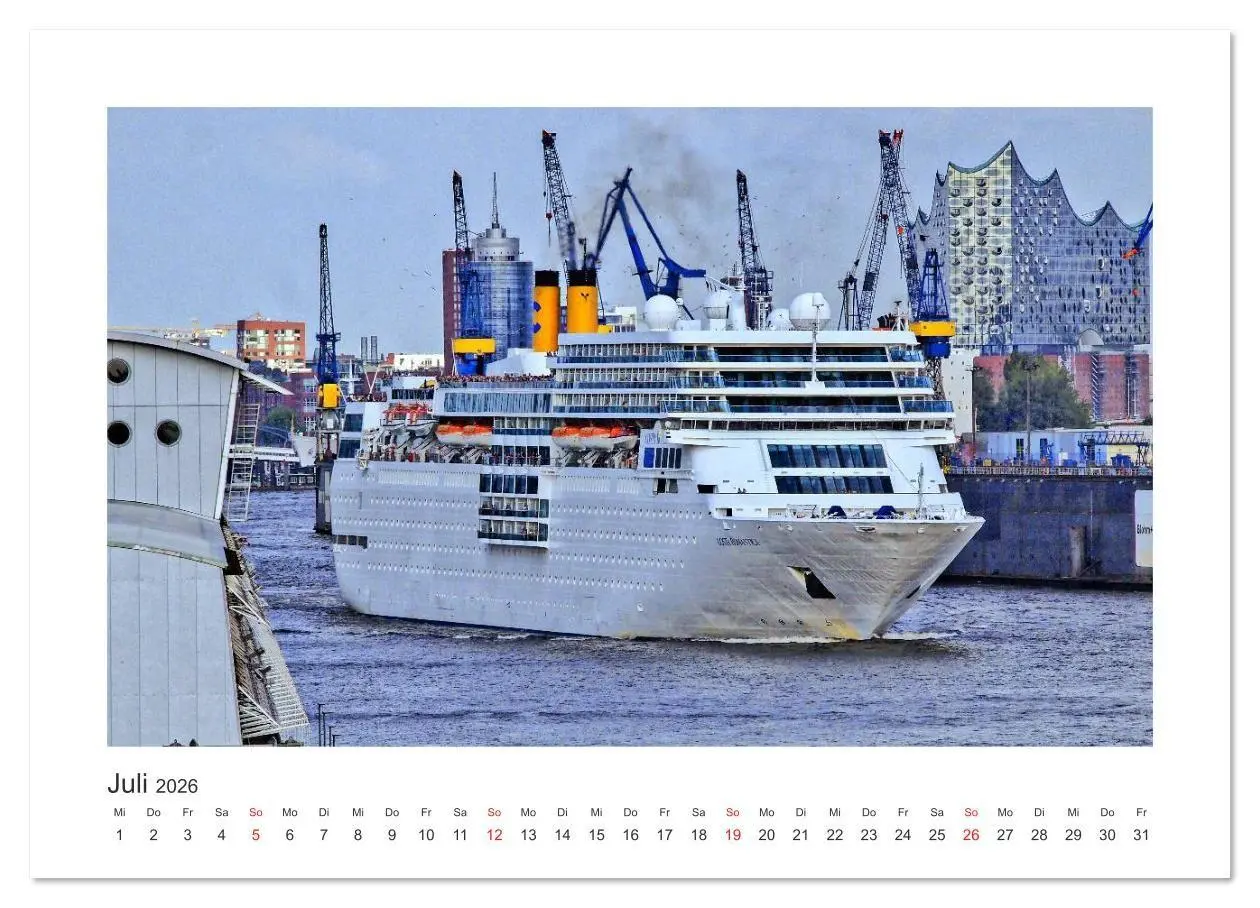 Bild: 9783516047448 | Kreuzfahrtschiffe Kurs Hamburg 2026 (Wandkalender 2026 DIN A4...