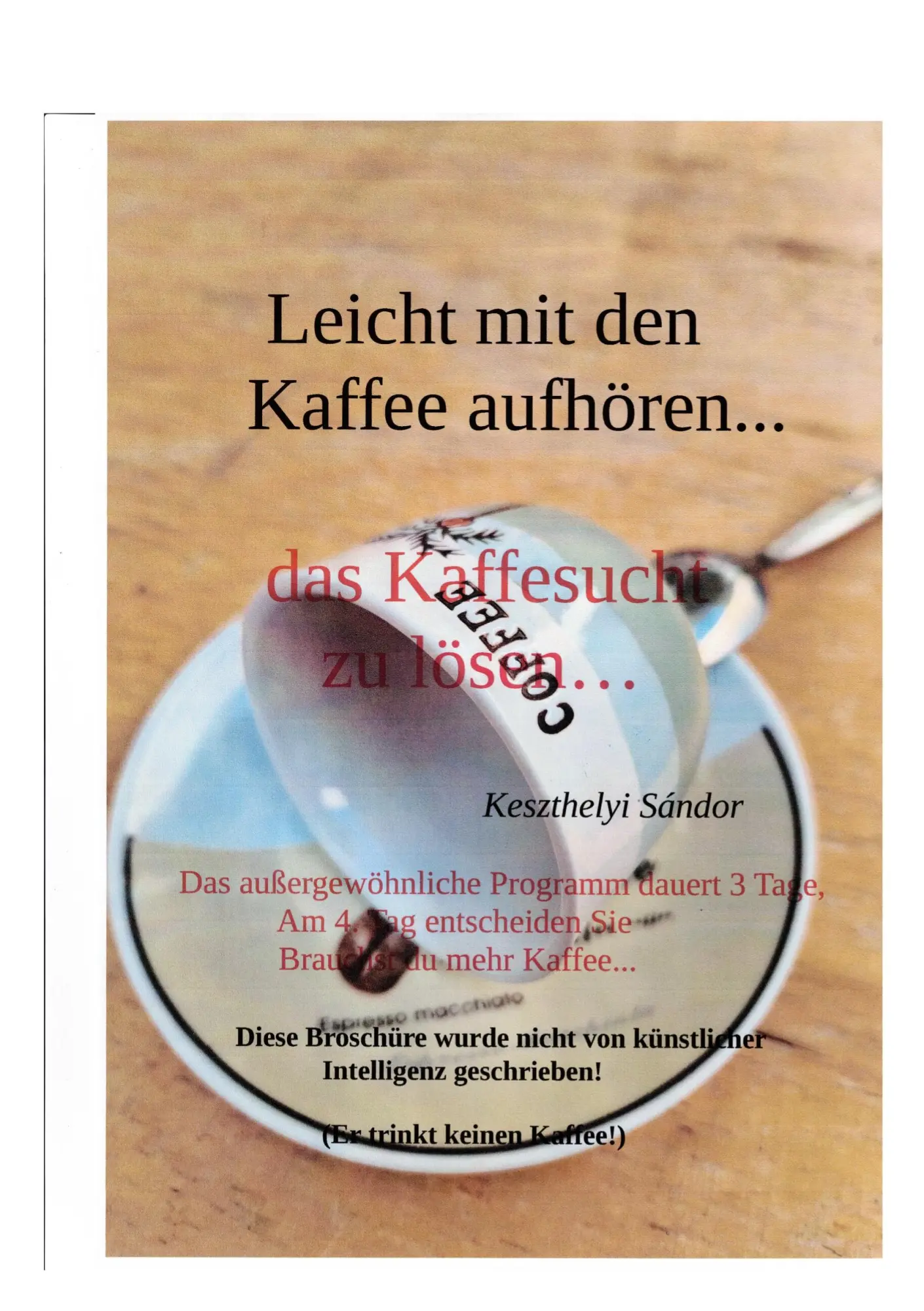 Cover: 9783759767448 | leicht mit den kaffee aufhören | das kaffeesucht zu lösen | Keszthelyi
