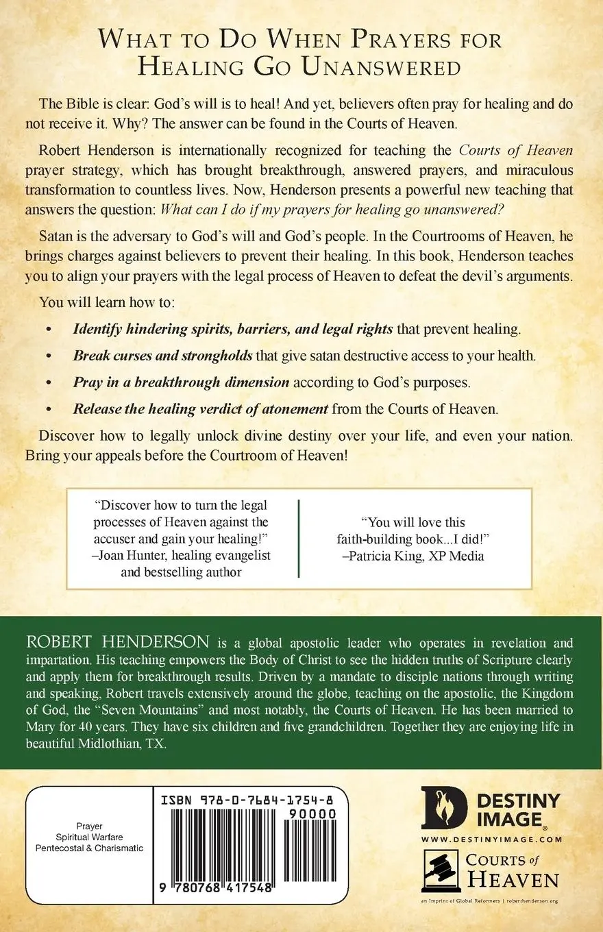 Rückseite: 9780768417548 | Receiving Healing from the Courts of Heaven | Robert Henderson | Buch