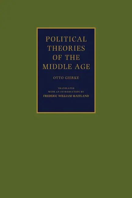 Cover: 9780521347648 | Political Theories of the Middle Age | Otto Gierke | Taschenbuch
