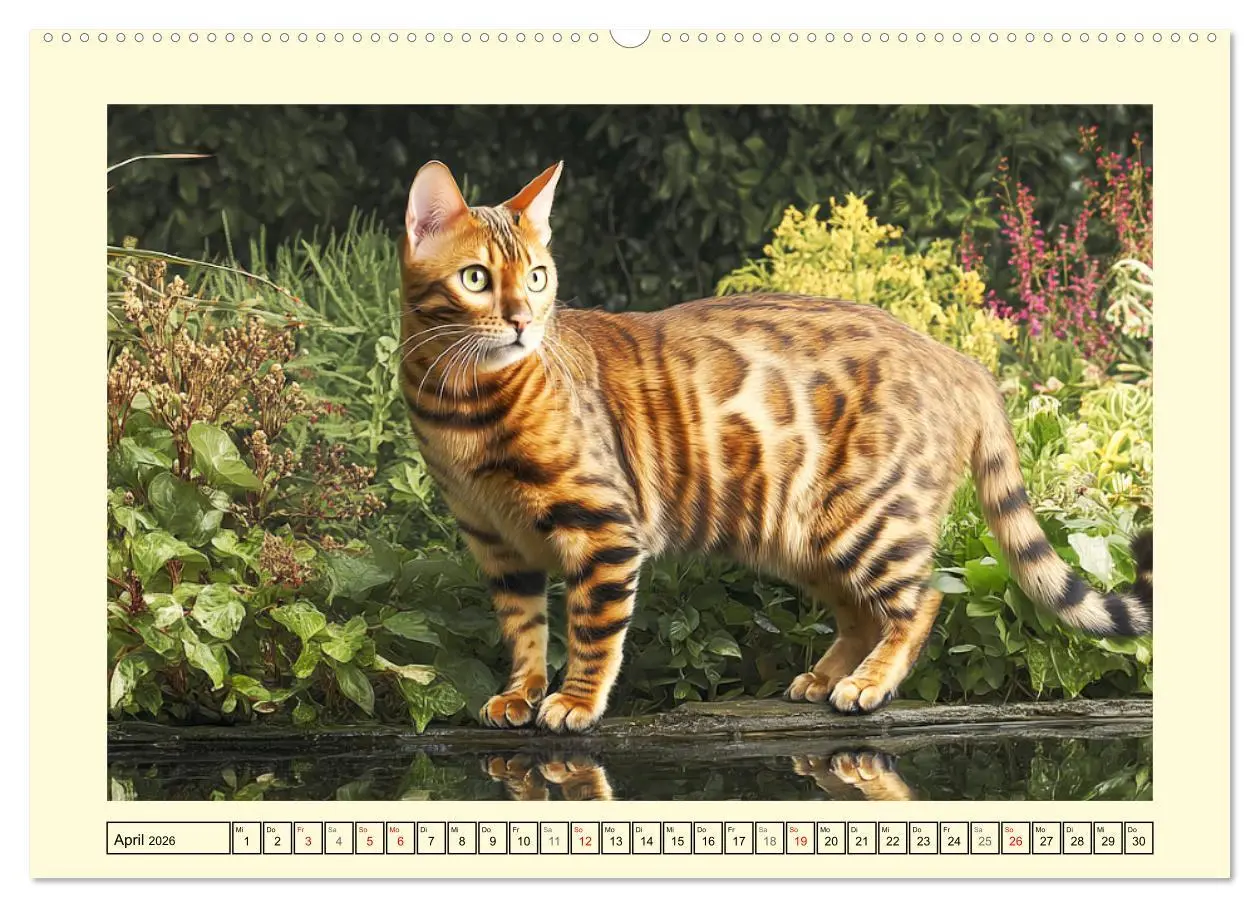 Bild: 9783516027648 | Bengalkatzen. Der elegante Mini-Leopard im Garten (Wandkalender...