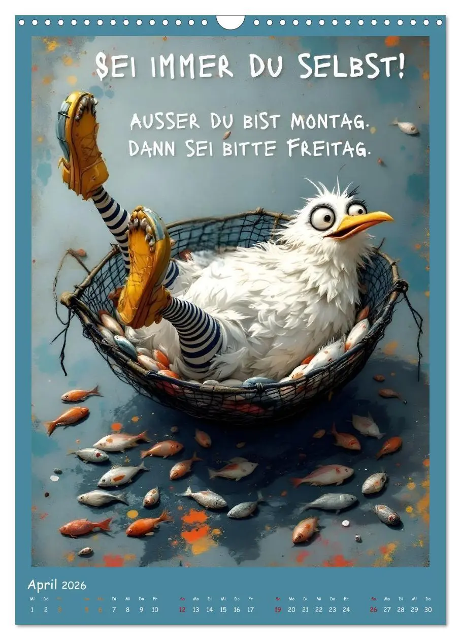 Bild: 9783516647648 | Böse Möwen (Wandkalender 2026 DIN A3 hoch), CALVENDO Monatskalender